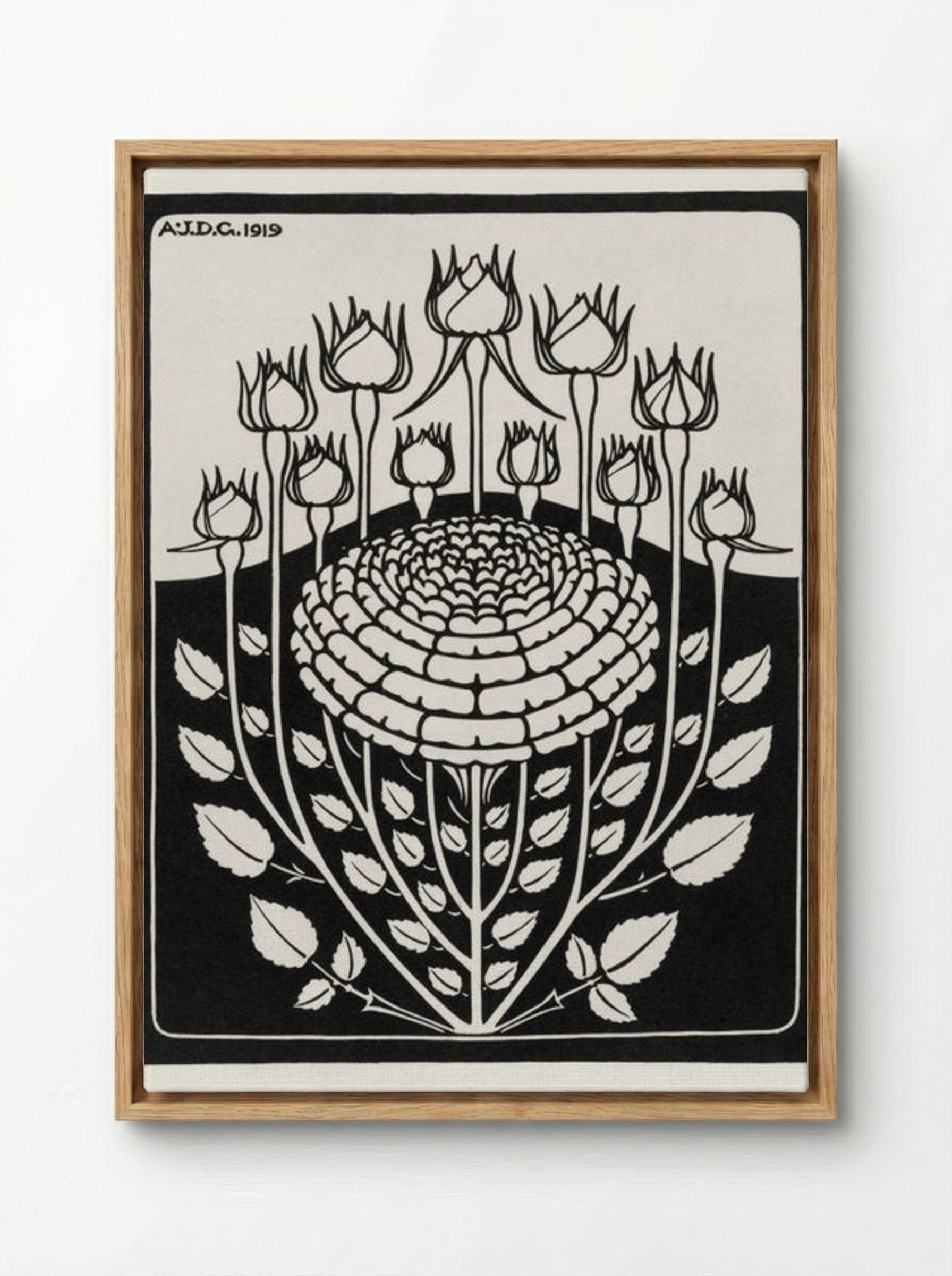 Rose Bush - Julie de Graag - Framed Canvas Wood