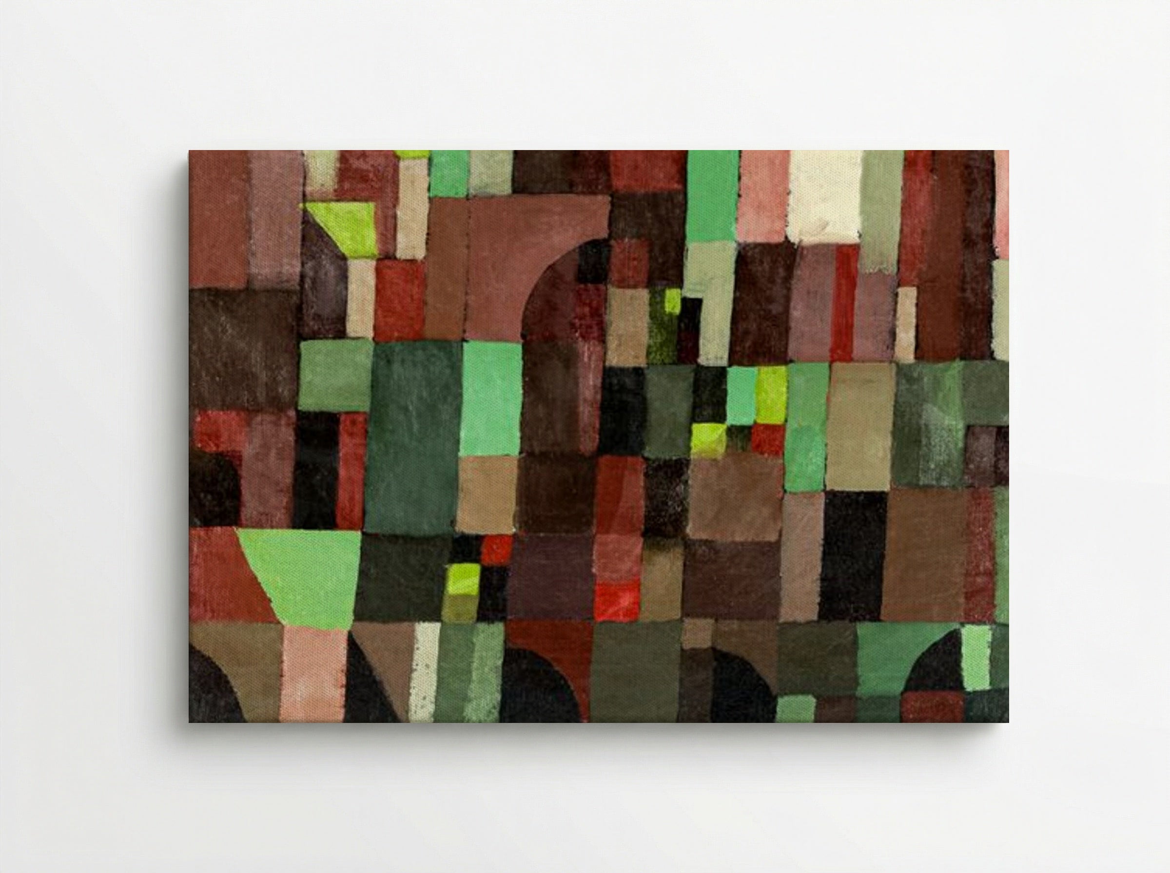 Red and Green Architecture - Paul Klee - Canvas