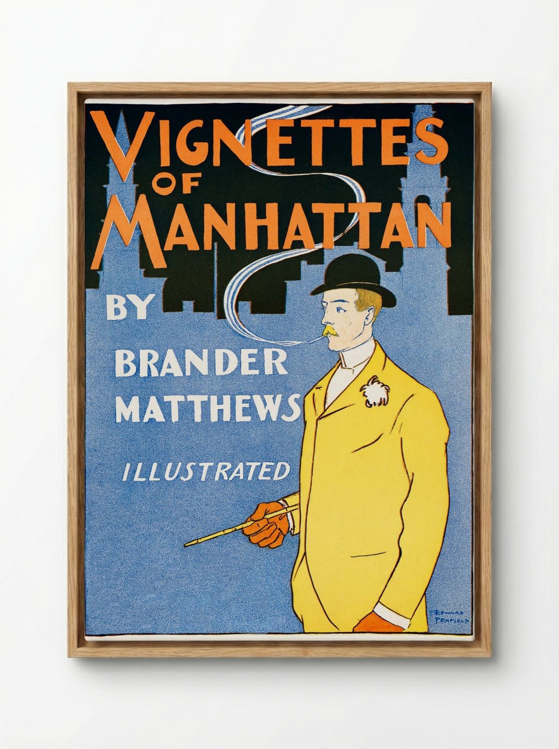 Vignettes of Manhattan - Edward Penfield - Framed Canvas Wood