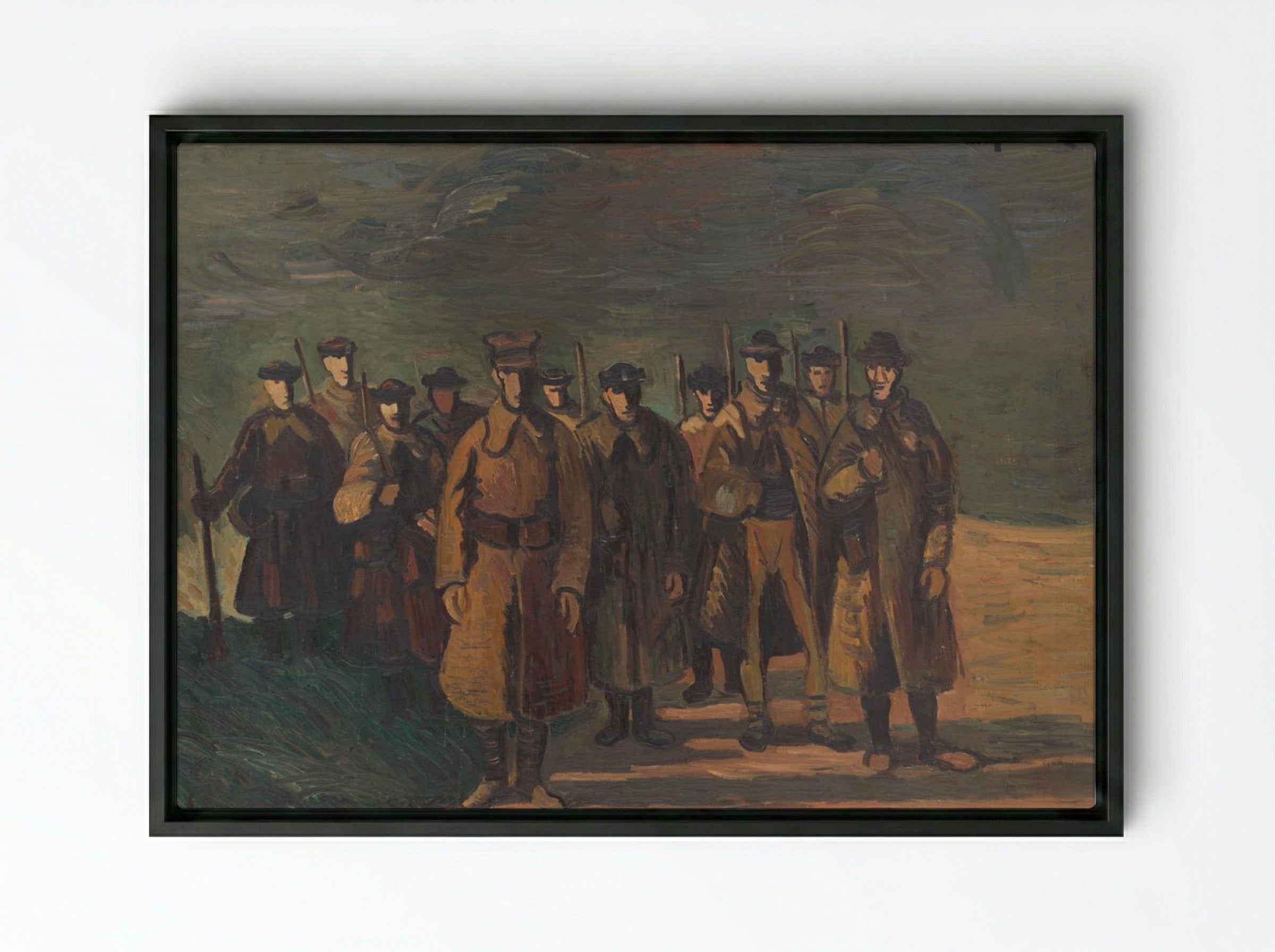 The Watch - Cyprián Majerník - Framed Canvas Black