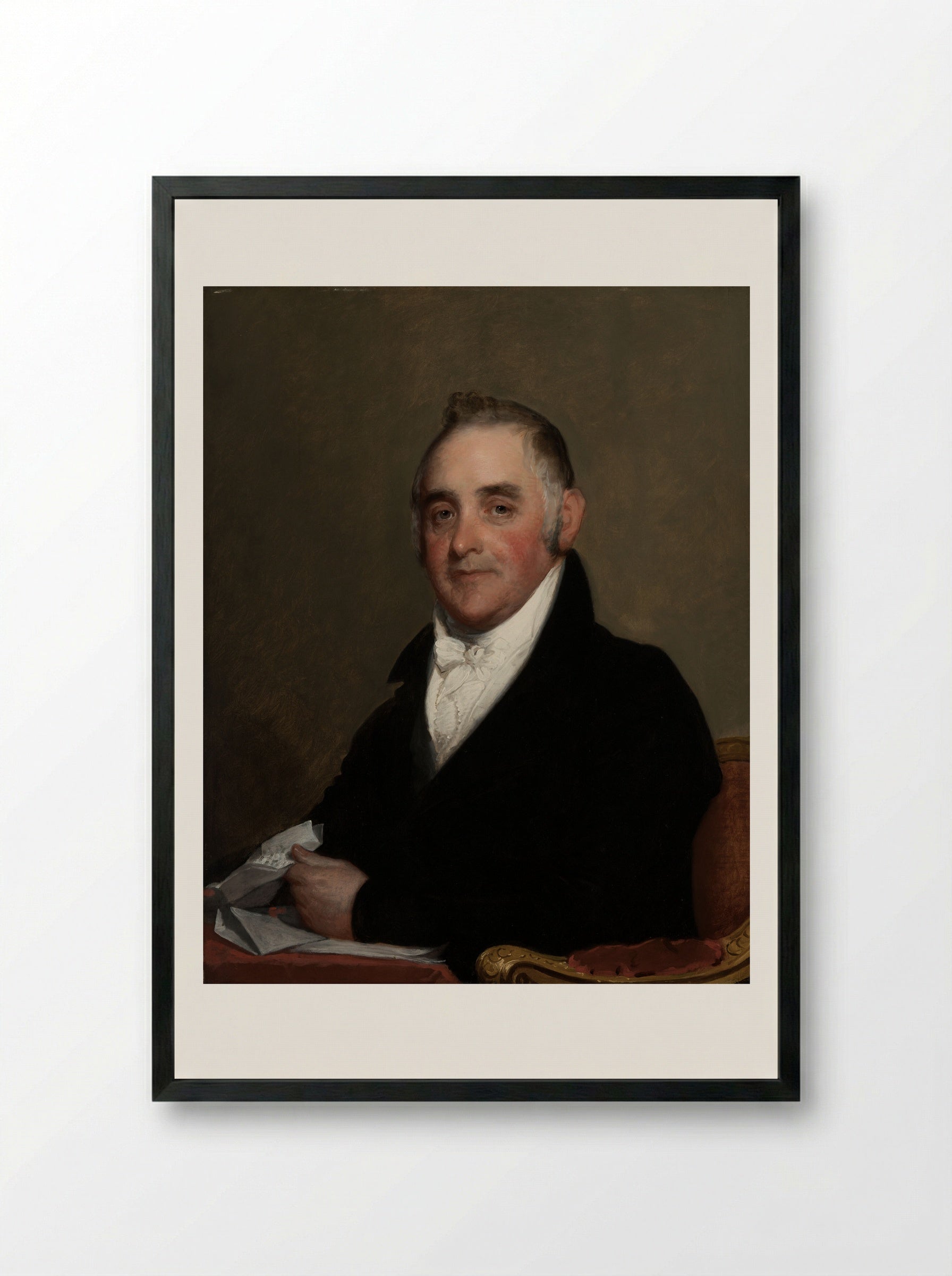 Col. Israel Thorndike - Gilbert Stuart - Framed Print Black