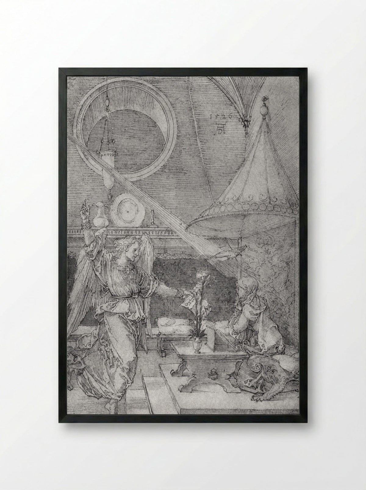 Annunciation - Albrecht Dürer - Framed Print Black