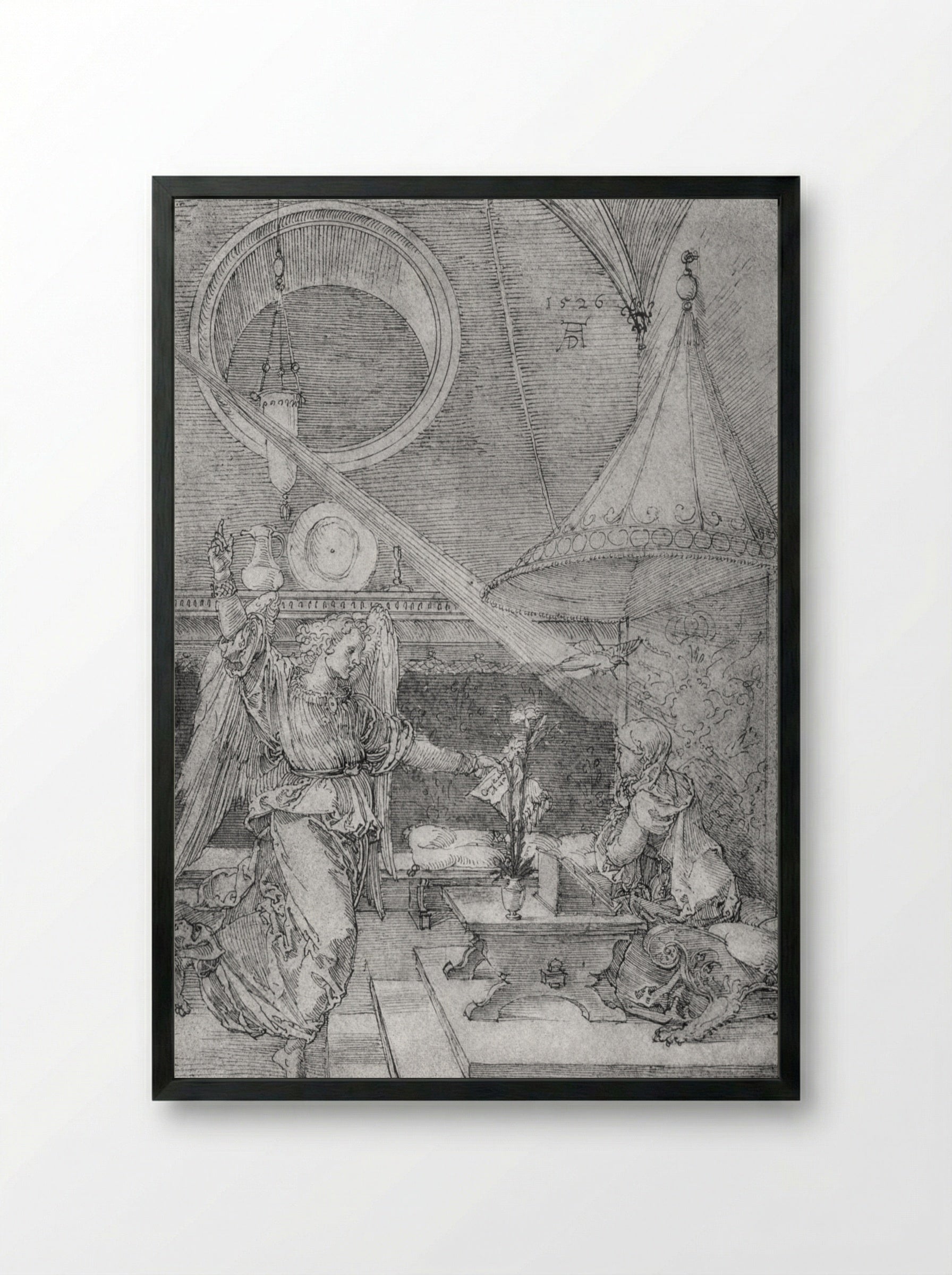Annunciation - Albrecht Dürer - Framed Print Black
