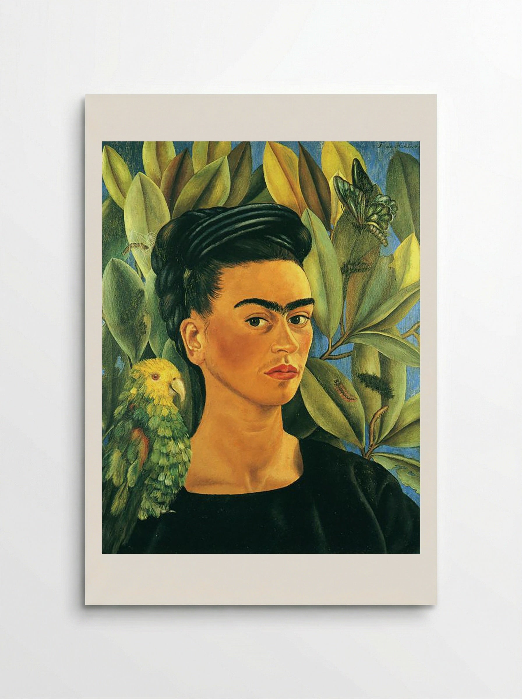 Self-Portrait with Bonito - Frida Kahlo - Poster