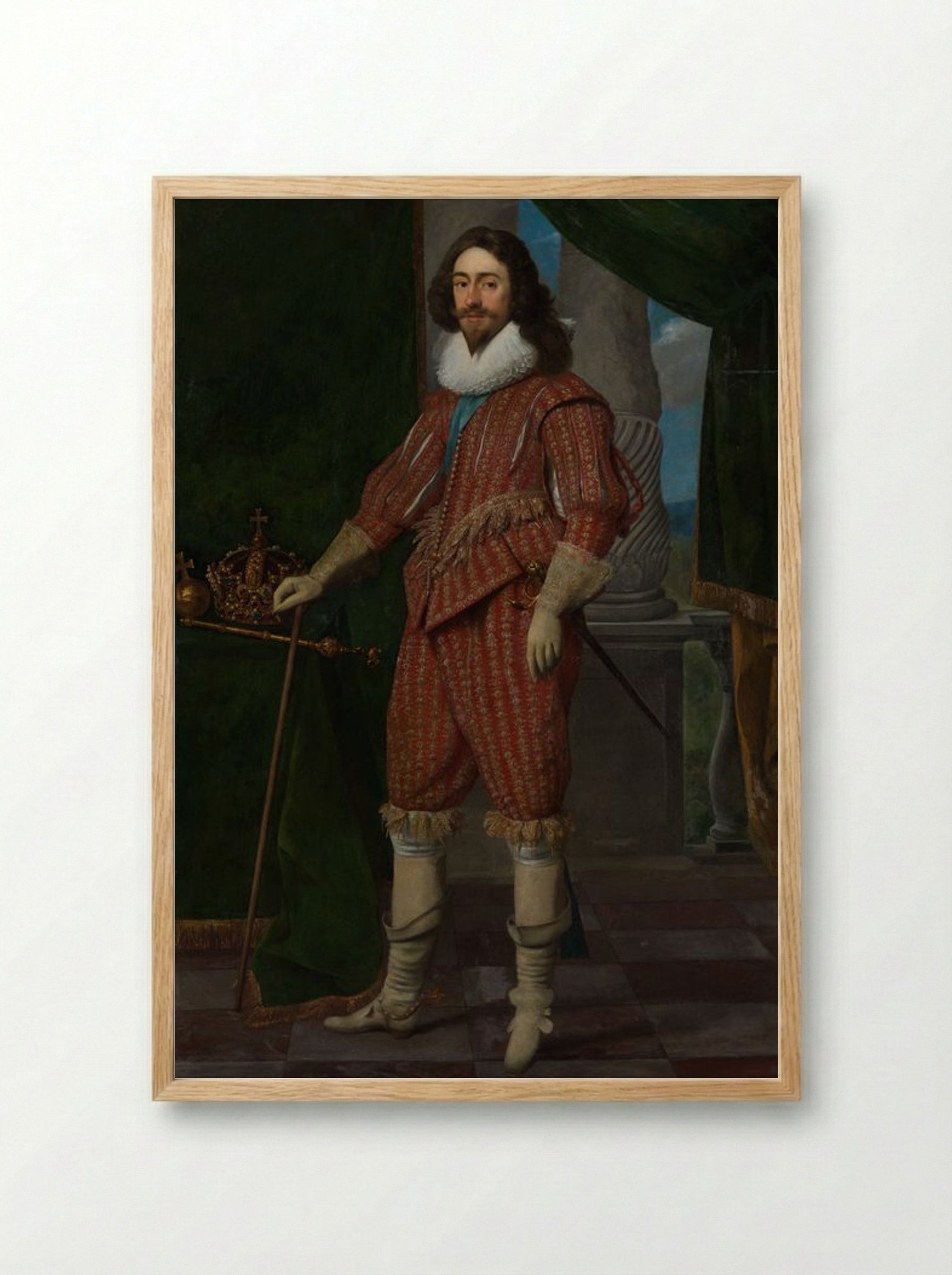 Charles I, King of England - Daniel Mijtens - Framed Print Wood