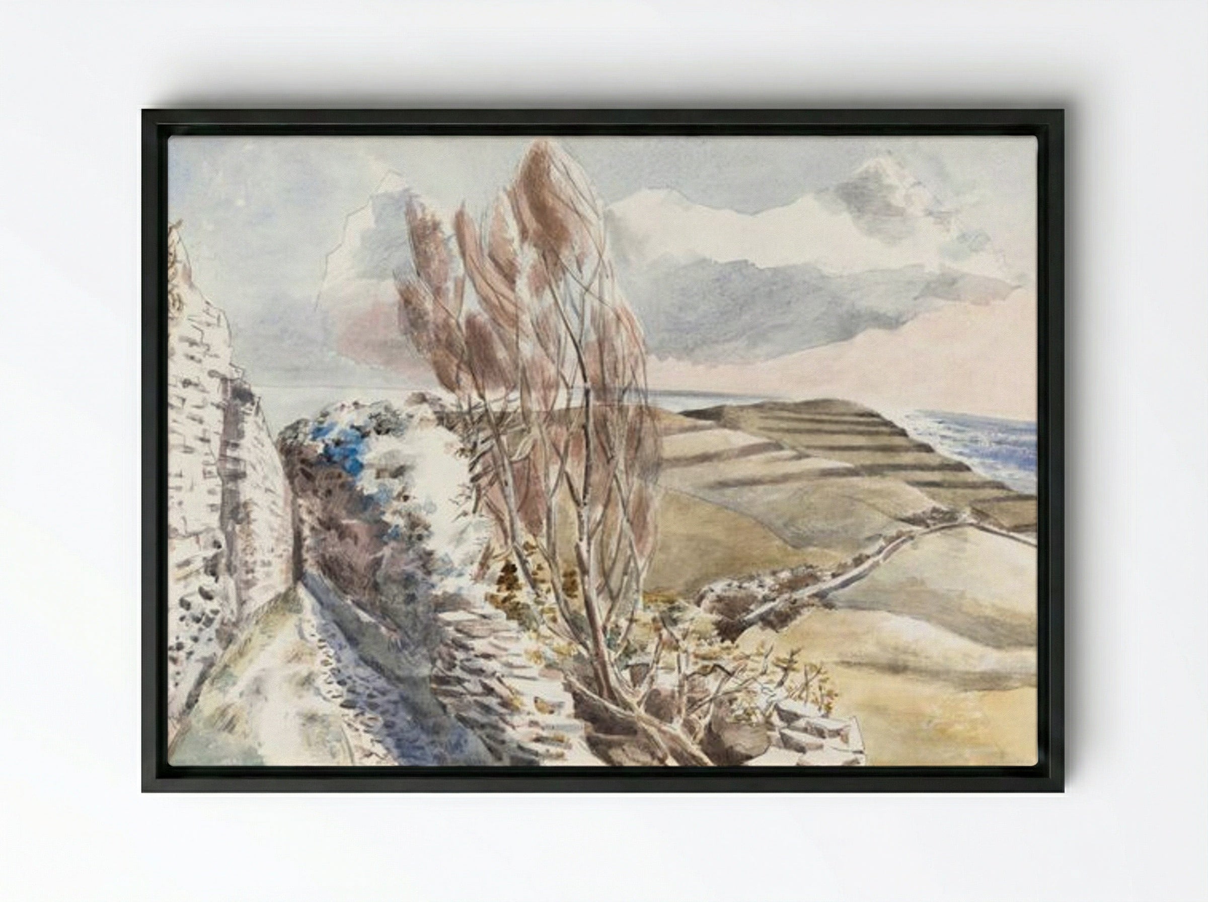 Worth Matravers, Dorset - Paul Nash - Framed Canvas Black