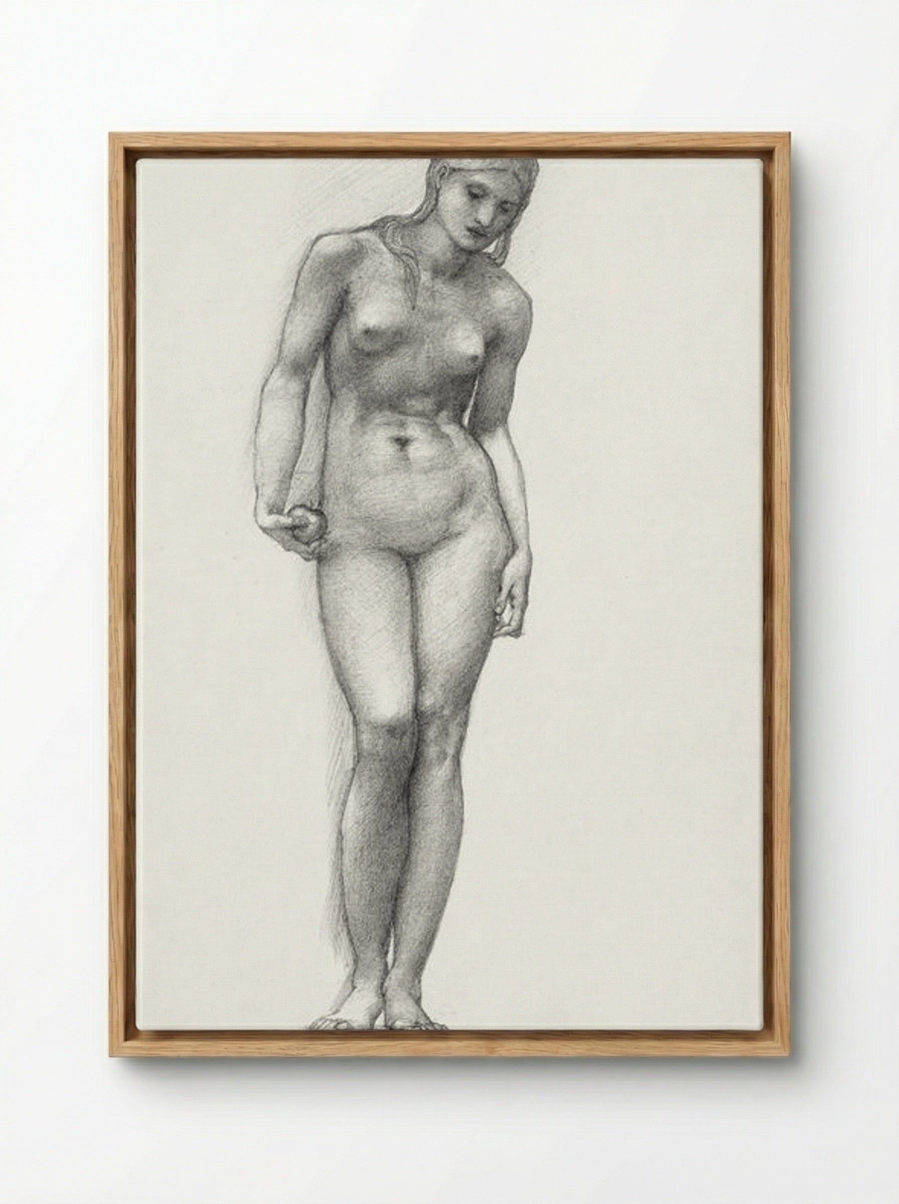 Venus with Golden Apple - Edward Burne-Jones - Framed Canvas Wood