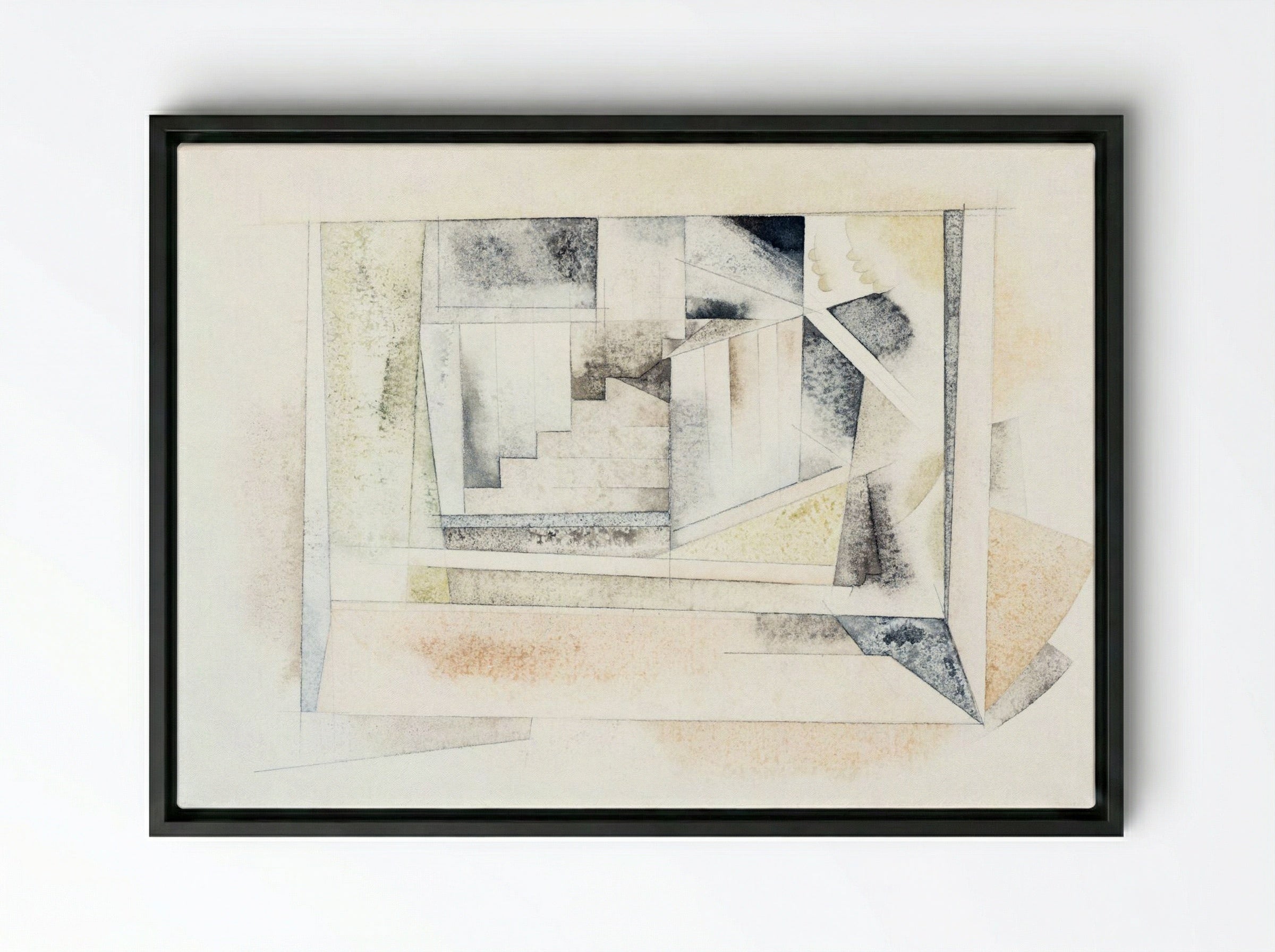 Bermuda Stairway - Charles Demuth - Framed Canvas Black