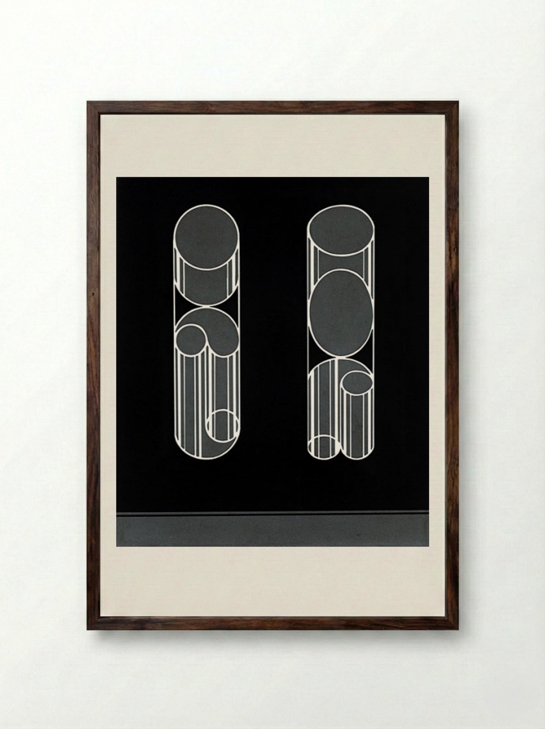 Impossibles - Josef Albers - Framed Print Dark Wood
