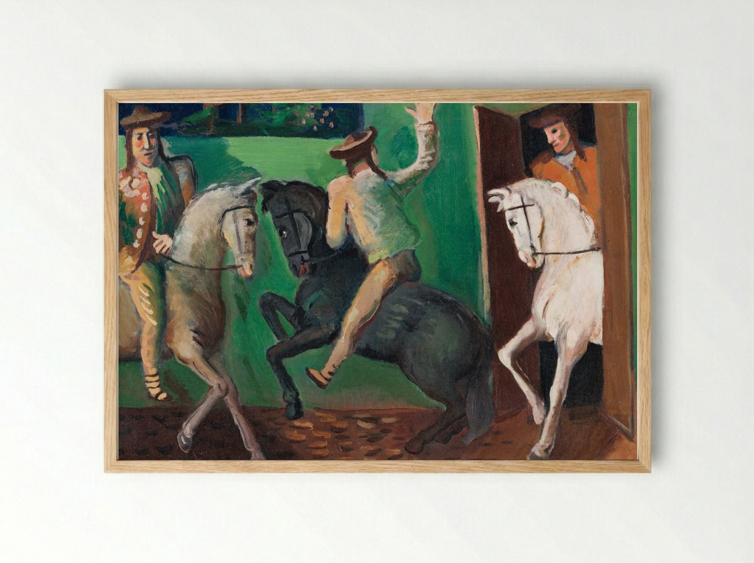 Riders on Horses - Cyprián Majerník - Framed Print Wood