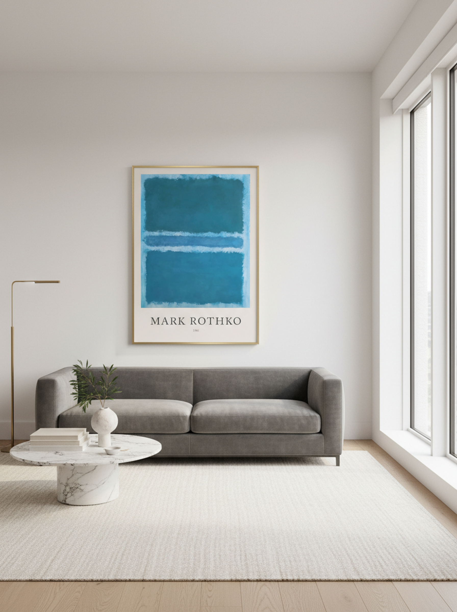 Untitled (Blue, Teal and Light Blue) - Mark Rothko - Lifestyle