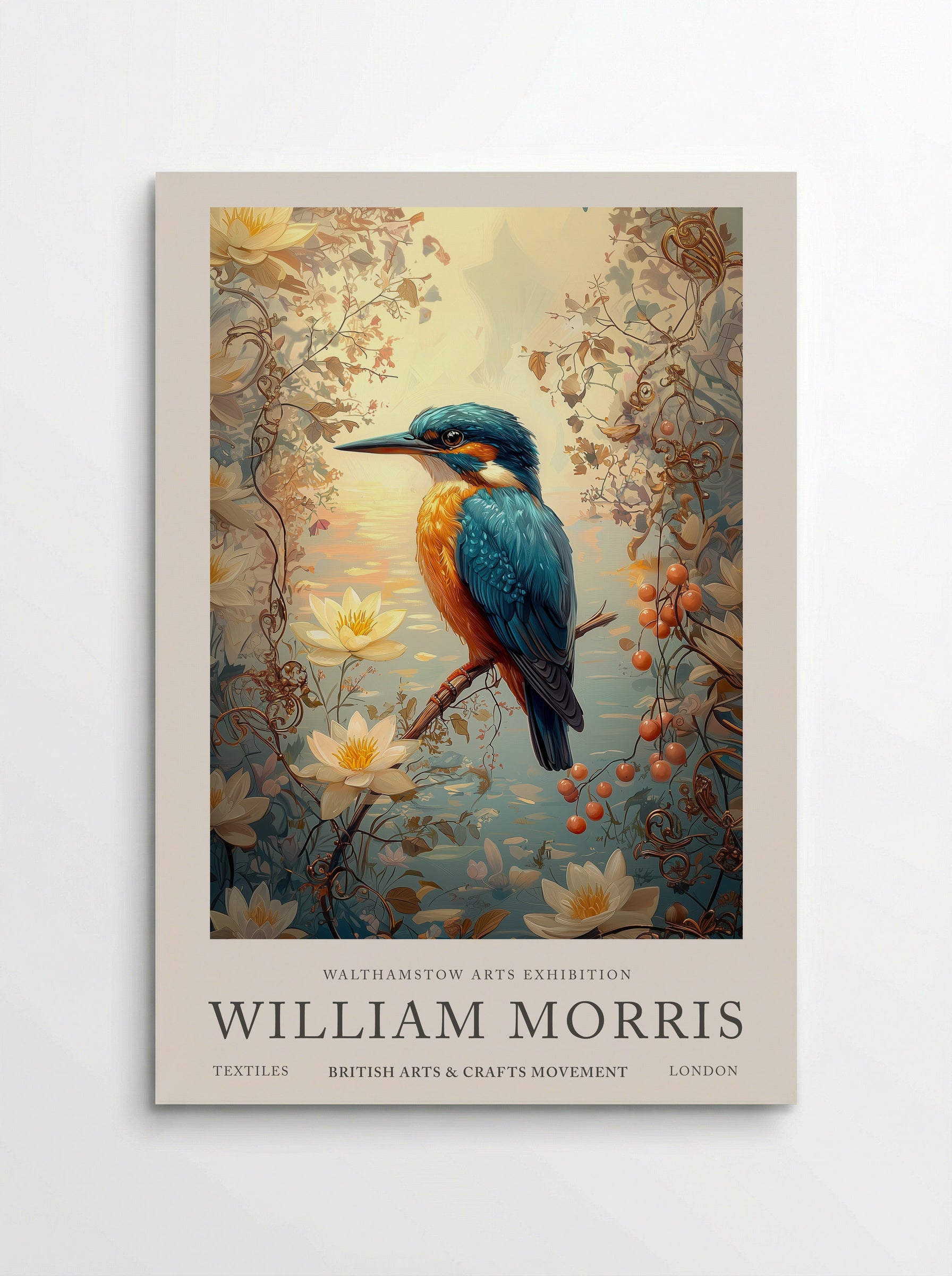 Kingfisher Calm - William Morris - Poster