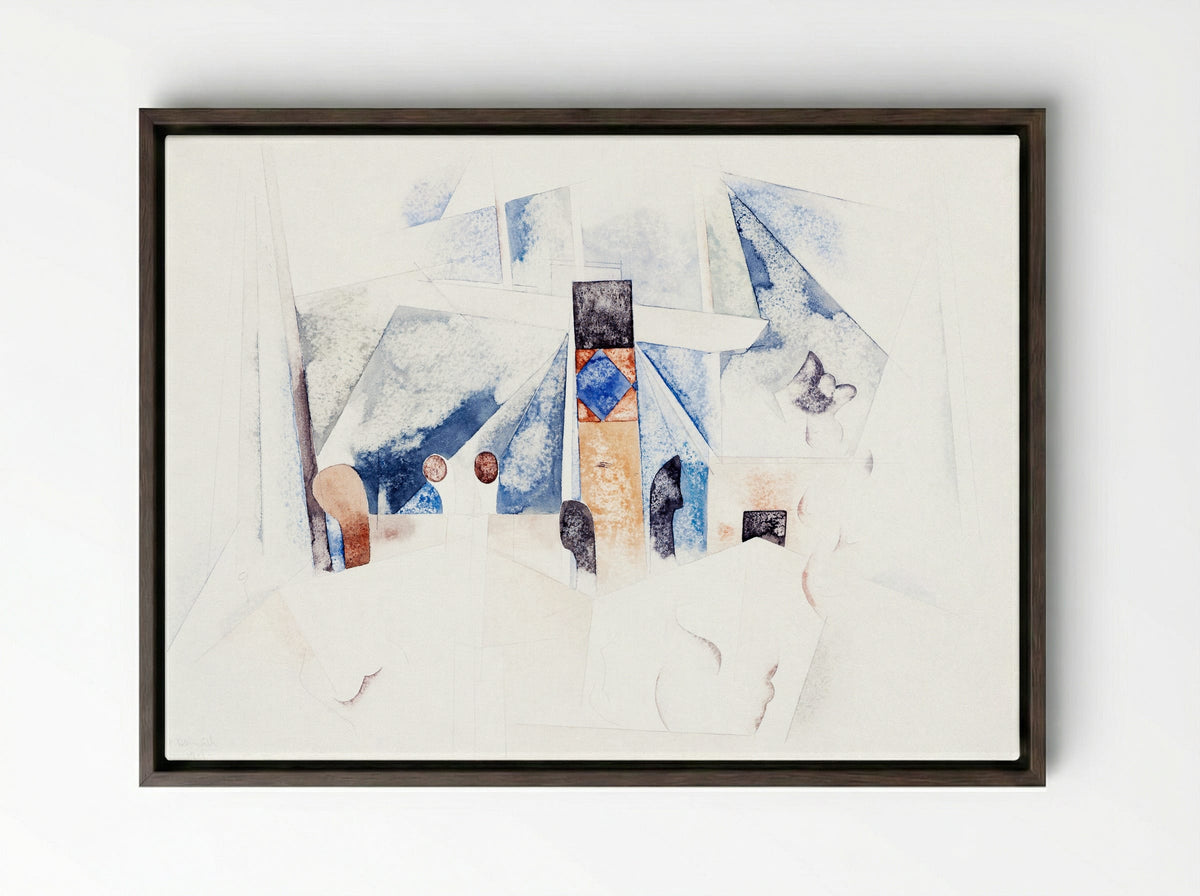 Bermuda Landscape No. 1 - Charles Demuth - Framed Canvas Dark Wood