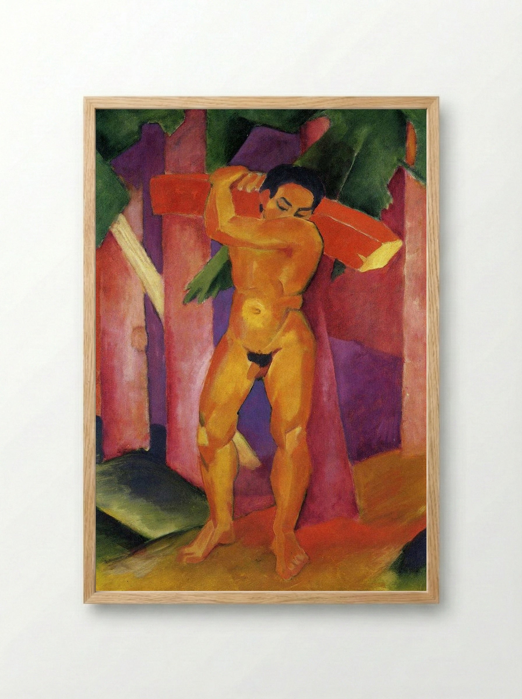 Woodcutter - Ernst Ludwig Kirchner - Framed Print Wood