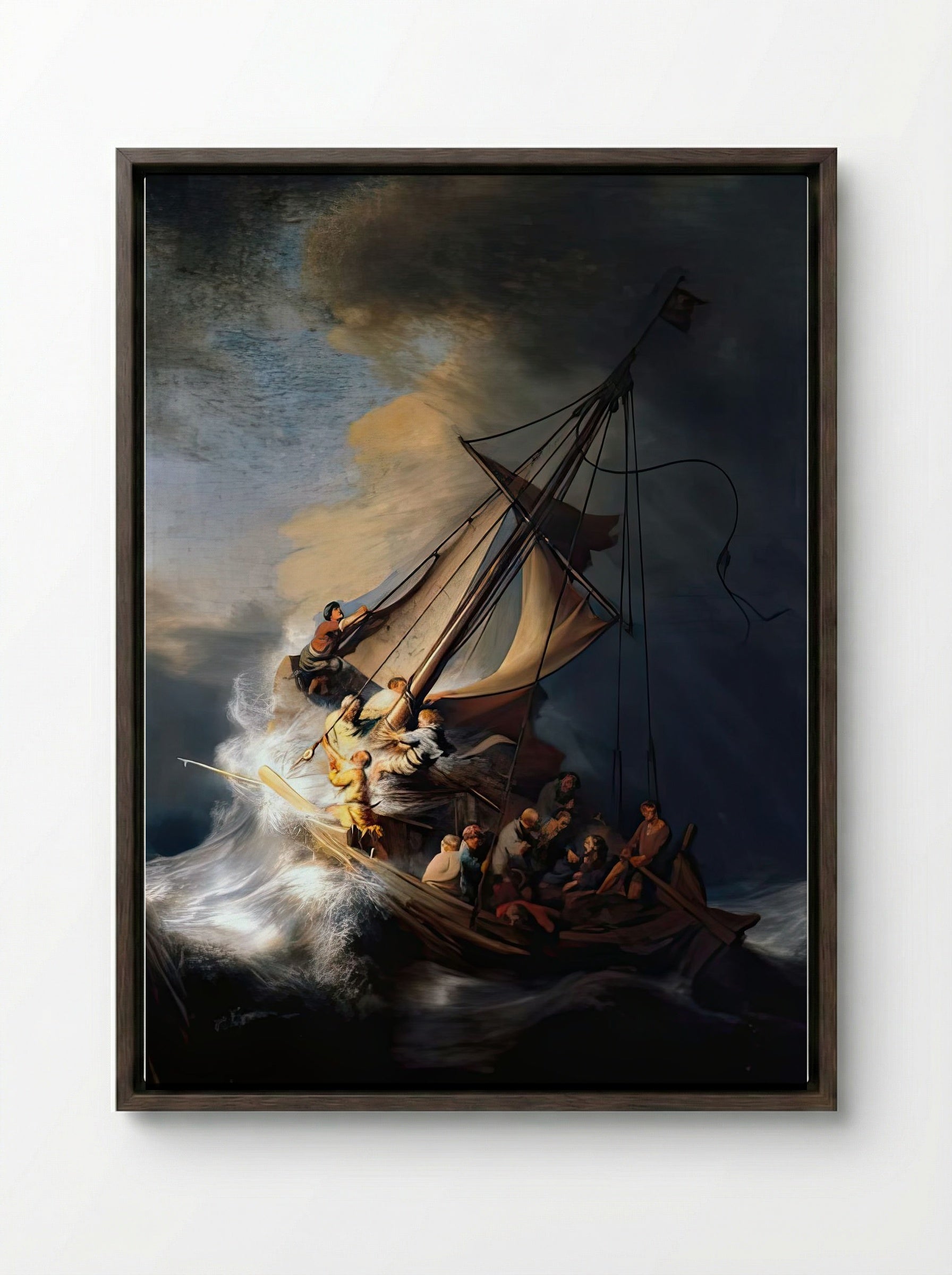 The Storm on the Sea of Galilee - Rembrandt van Rijn - The Storm on the Sea of Galilee_Framed-Canvas_Dark Wood_CompositorV1_1769815724152