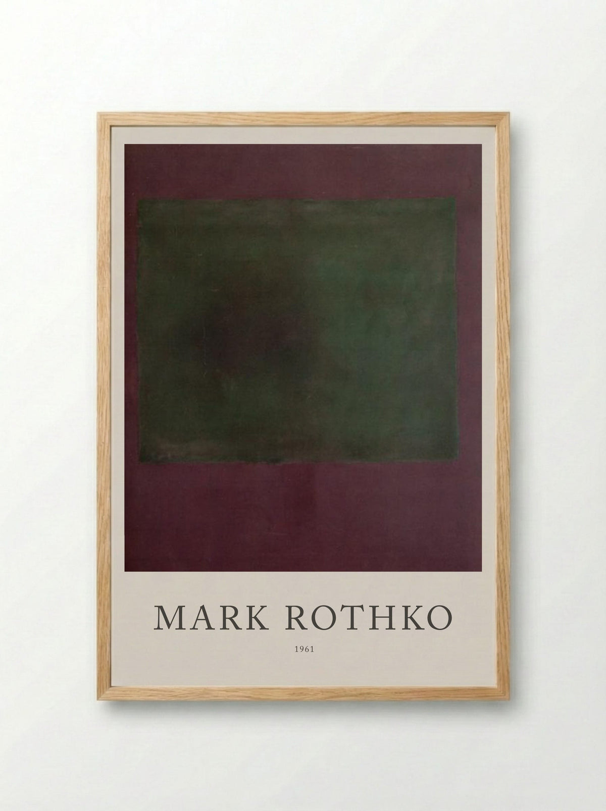 Untitled (Green and Maroon) - Mark Rothko - Framed Print Wood
