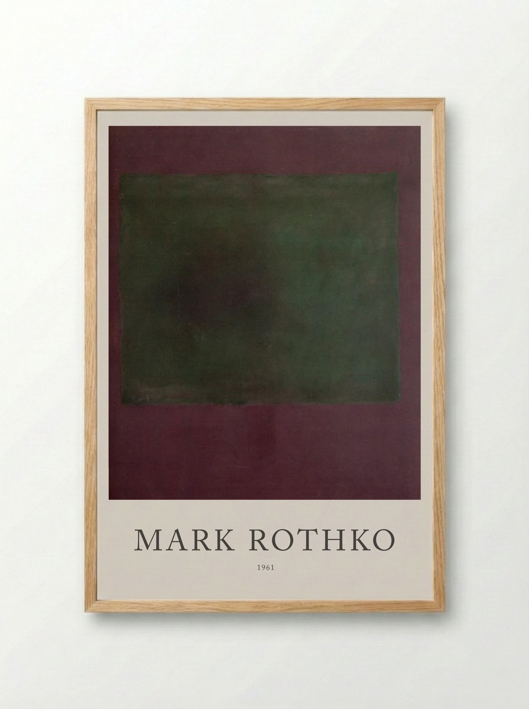 Untitled (Green and Maroon) - Mark Rothko - Framed Print Wood