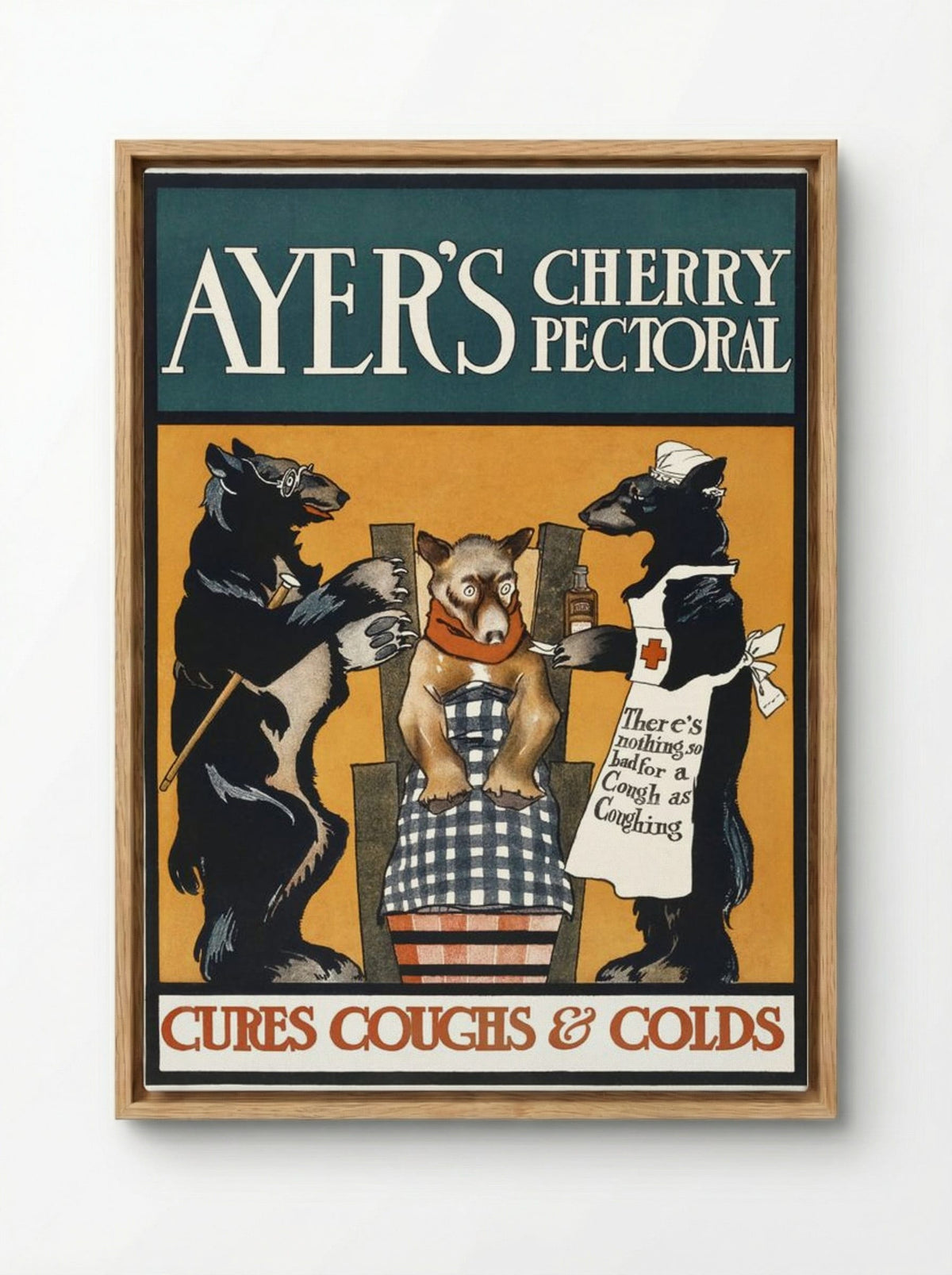 Ayer's Cherry Pectoral - Edward Penfield - Framed Canvas Wood