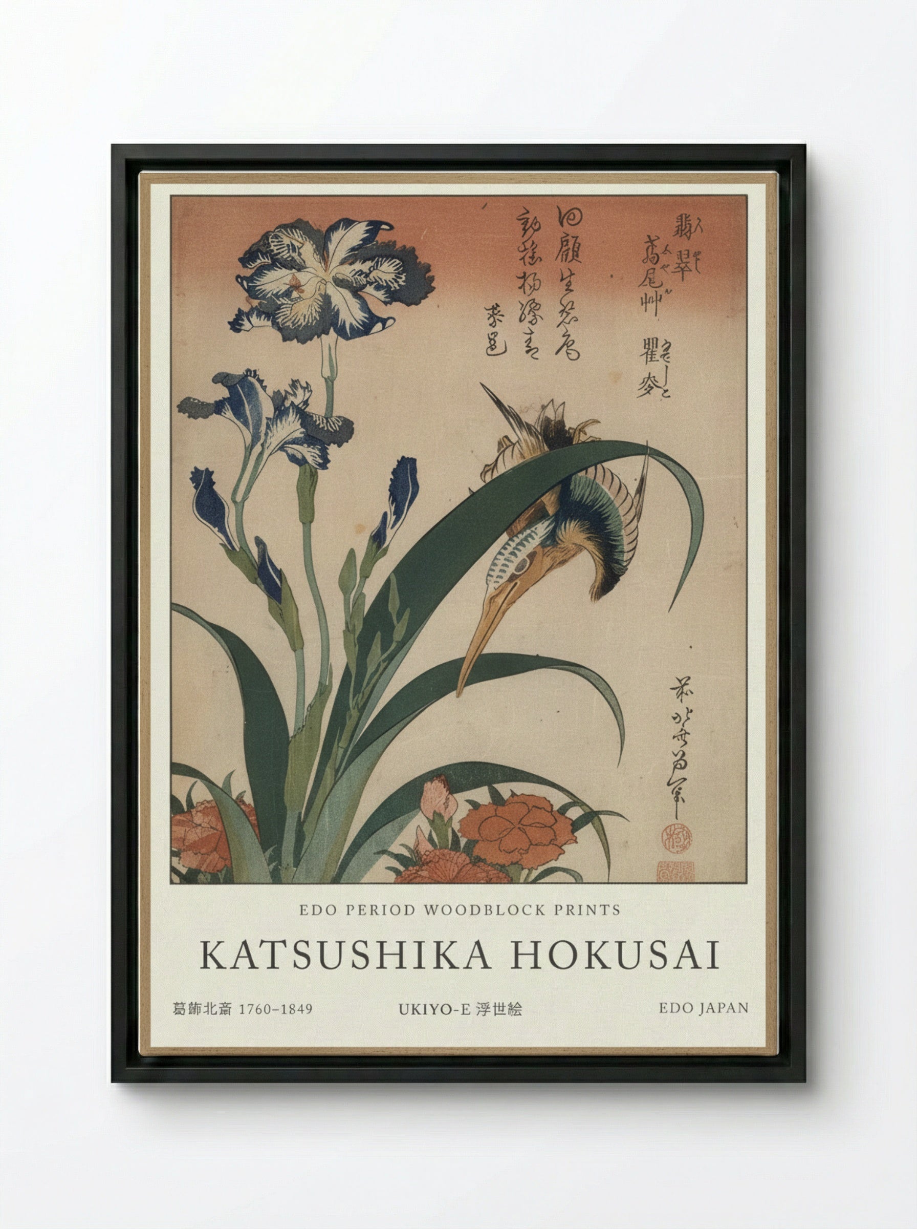 Kingfisher, Carnation, Iris – Fine Art Print