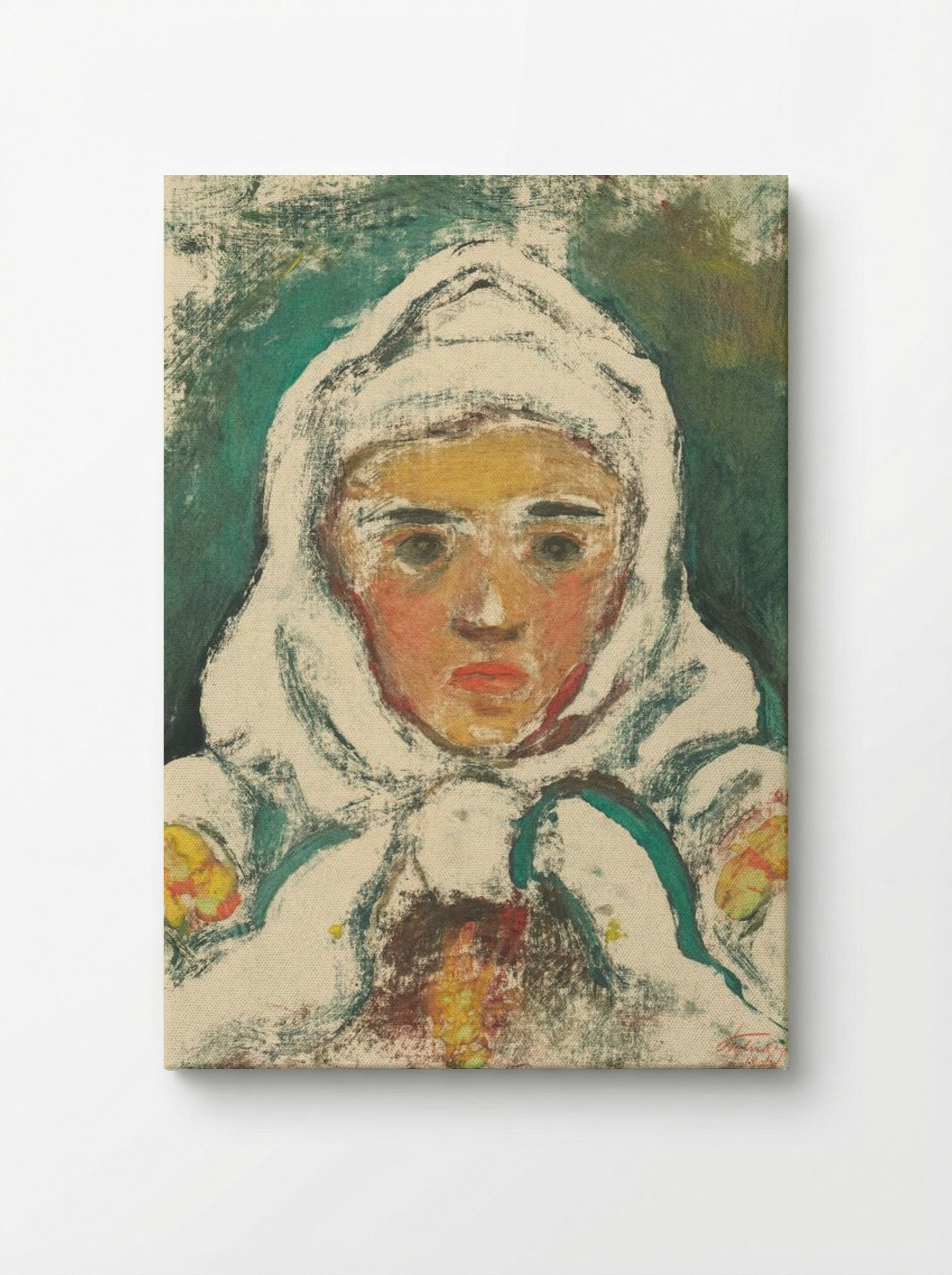 The Head of a Villager - Zolo Palugyay - Canvas