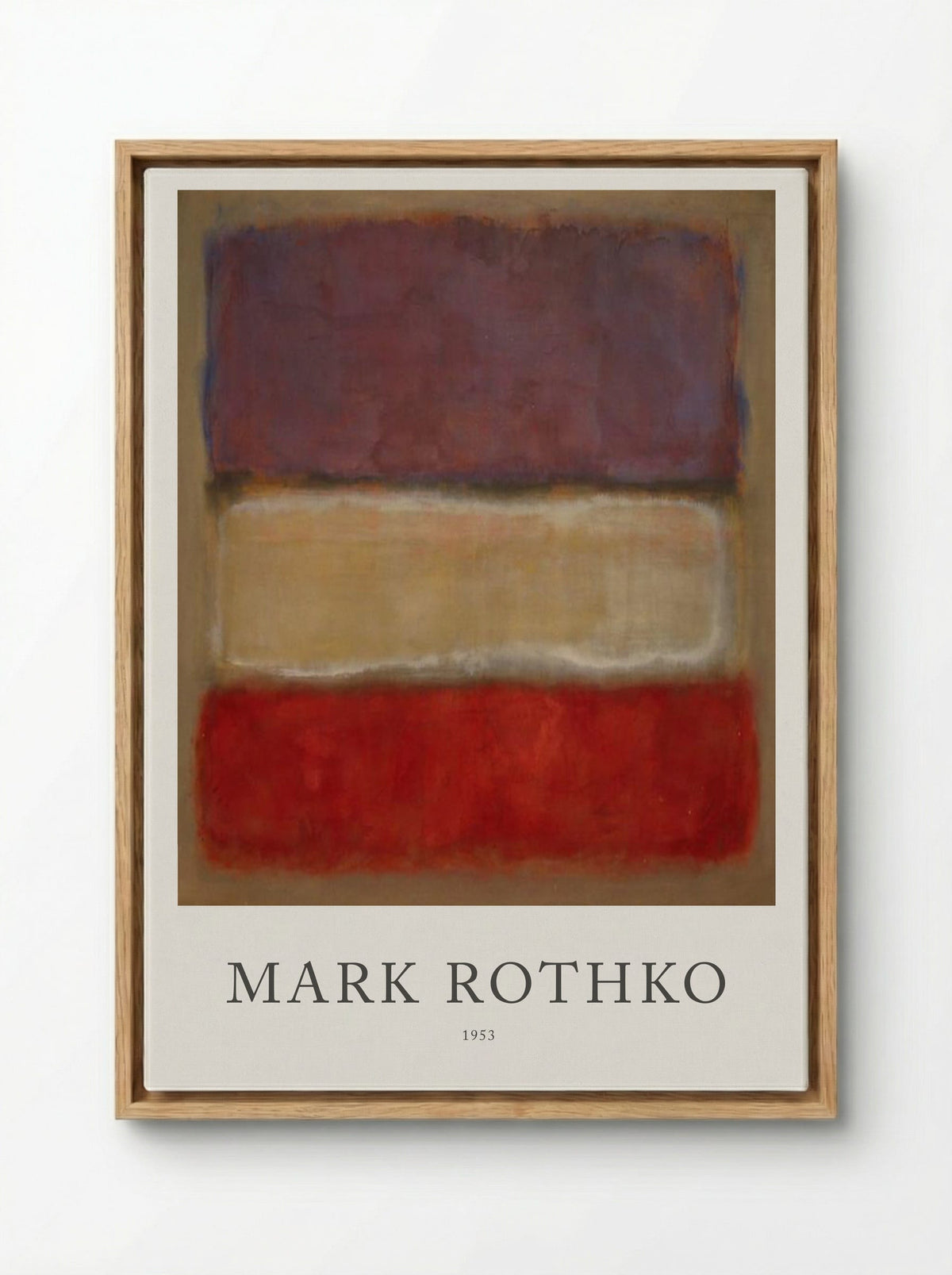 Untitled (Three Rectangles, Colour Field Painting) - Mark Rothko - Framed Canvas Wood