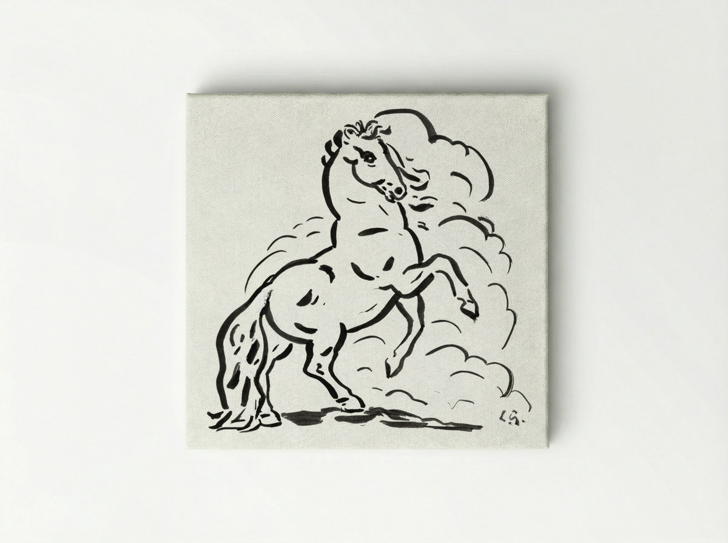 Rearing Horse - Leo Gestel - Canvas