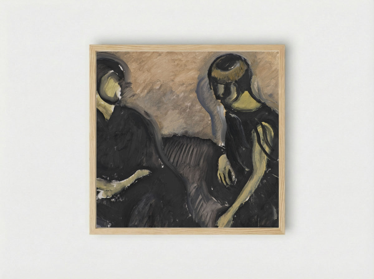 Two Ladies - Harald Giersing - Framed Print Wood