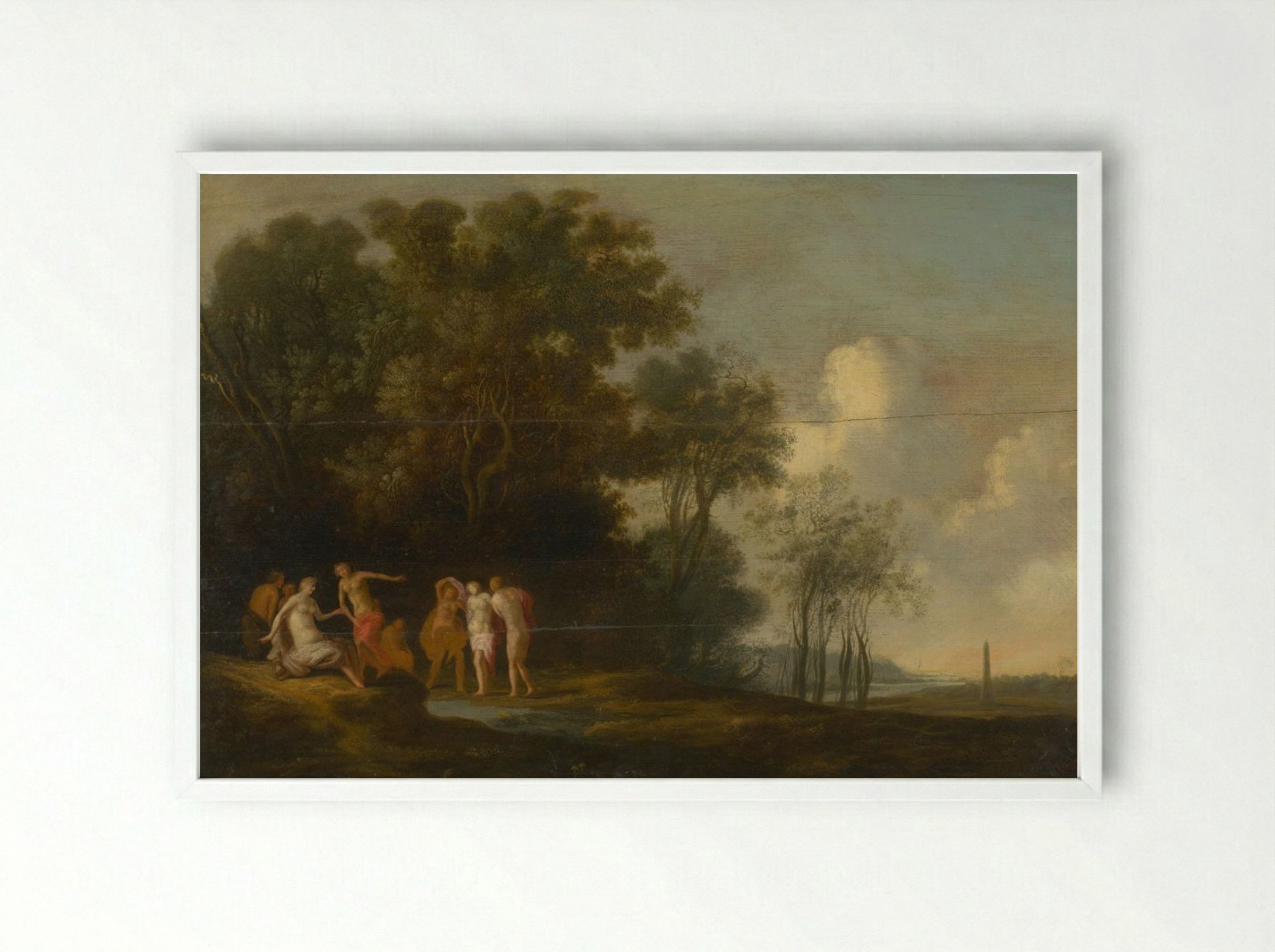 Diana and Callisto - Peter Paul Rubens - Framed Print White