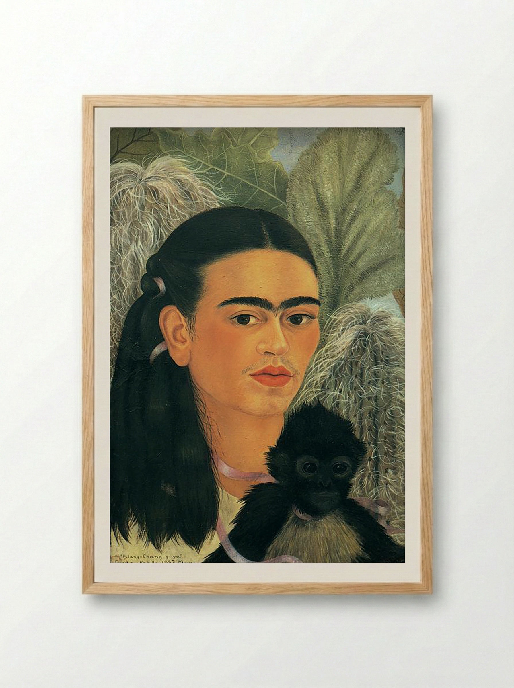 Fulang-Chang and I - Frida Kahlo - Framed Print Wood