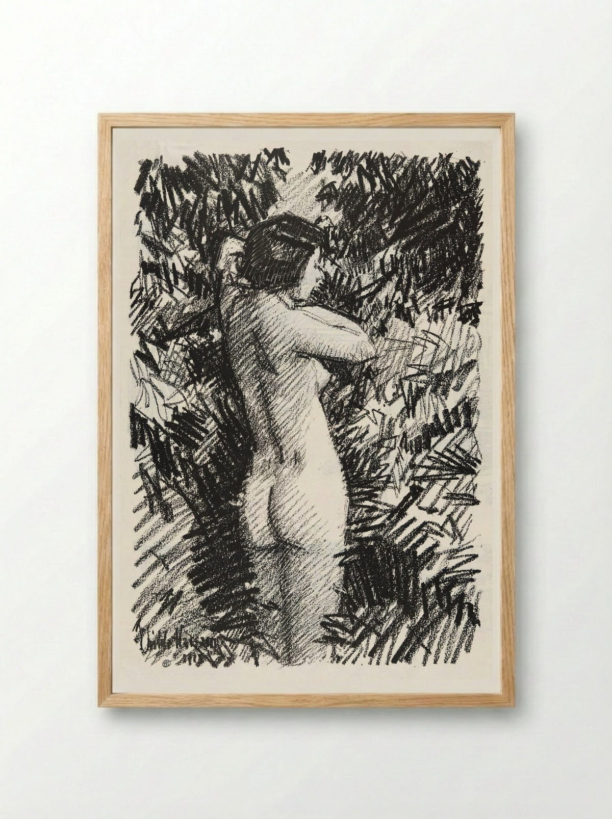 Nude in Landscape - Childe Hassam - Framed Print Wood