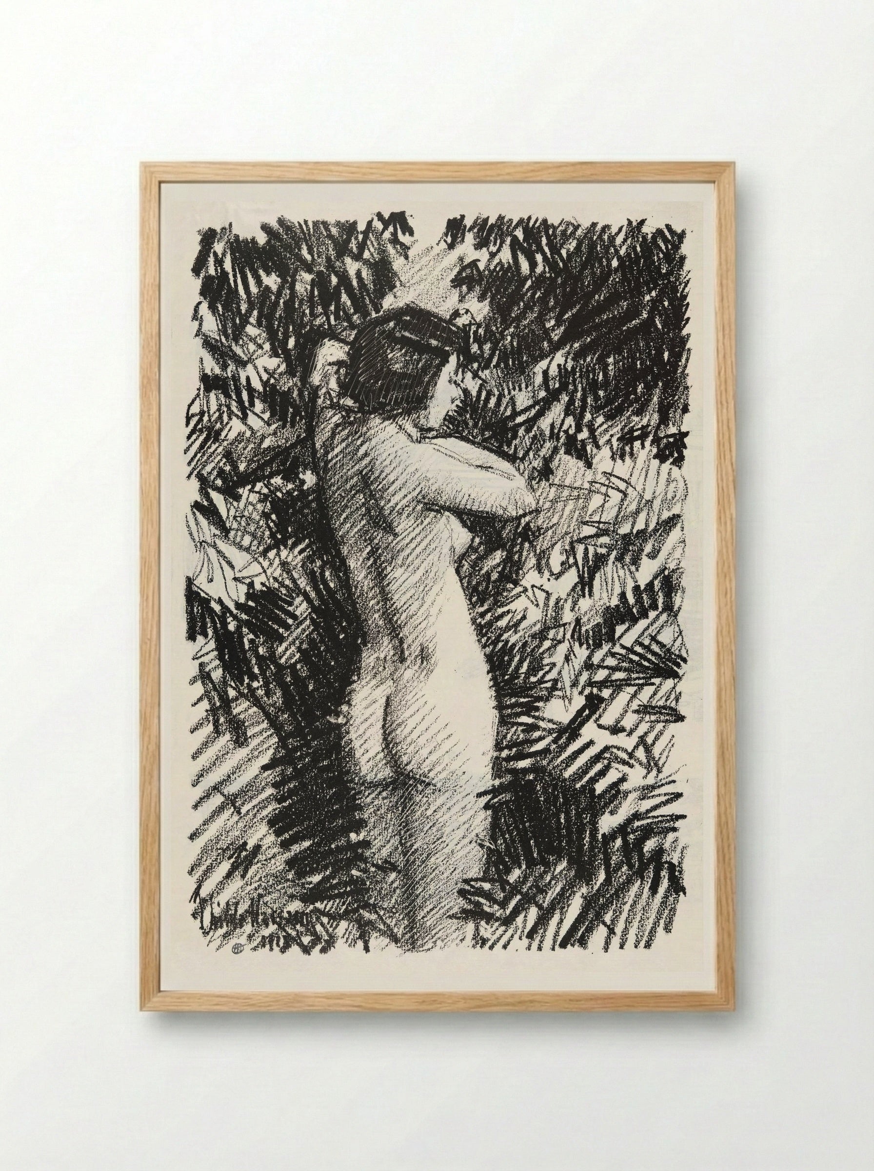 Nude in Landscape - Childe Hassam - Framed Print Wood