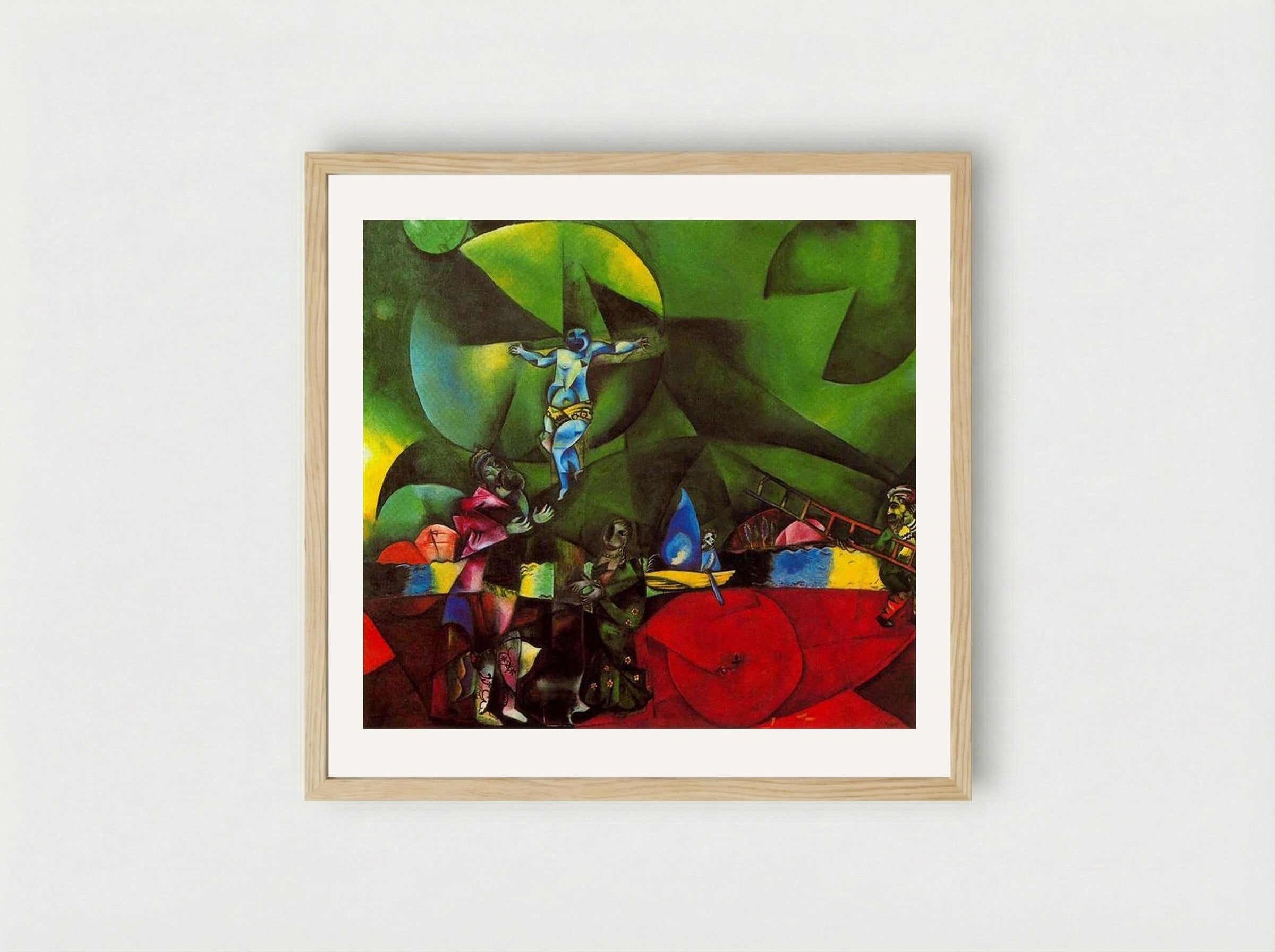 Golgotha - Marc Chagall - Framed Print Wood
