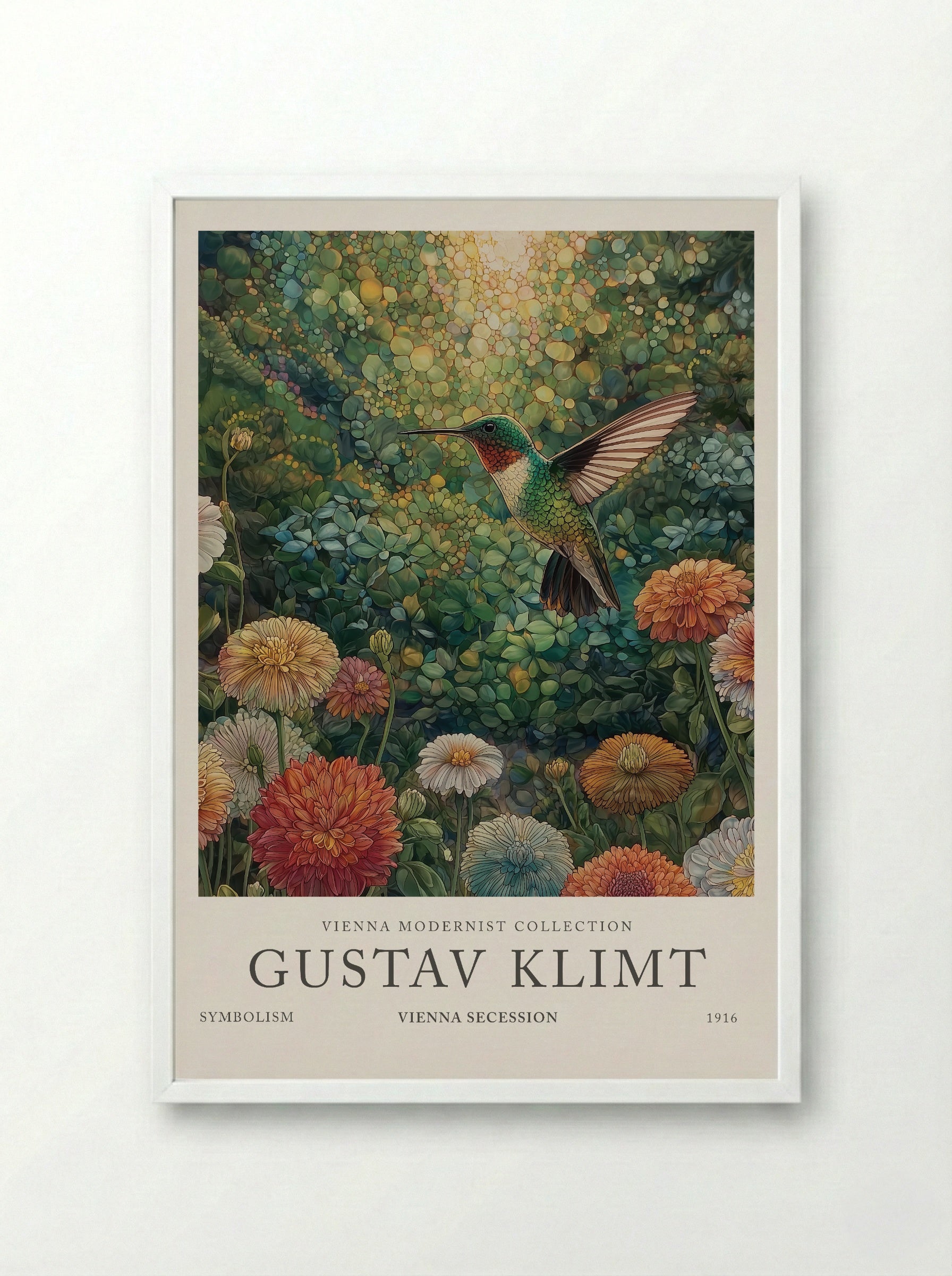 Hummingbird Garden - Gustav Klimt