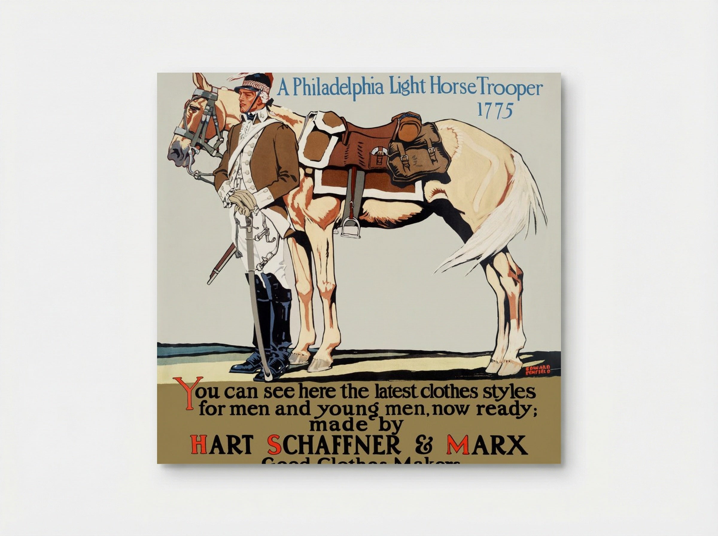 A Philadelphia Light Horse Trooper, 1775 - Edward Penfield - Poster