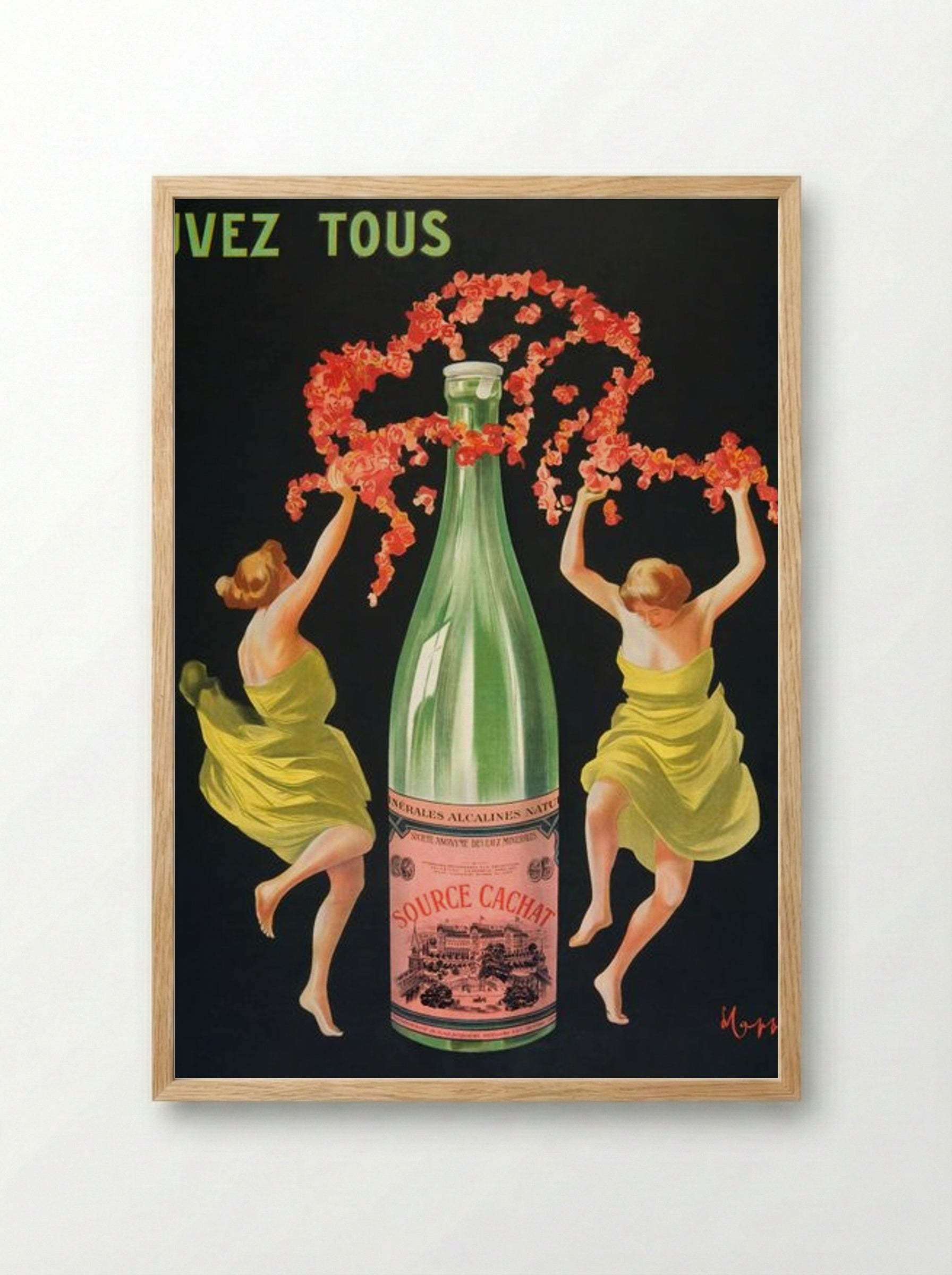 Drink Evian-Cachat - Leonetto Cappiello - Framed Print Wood