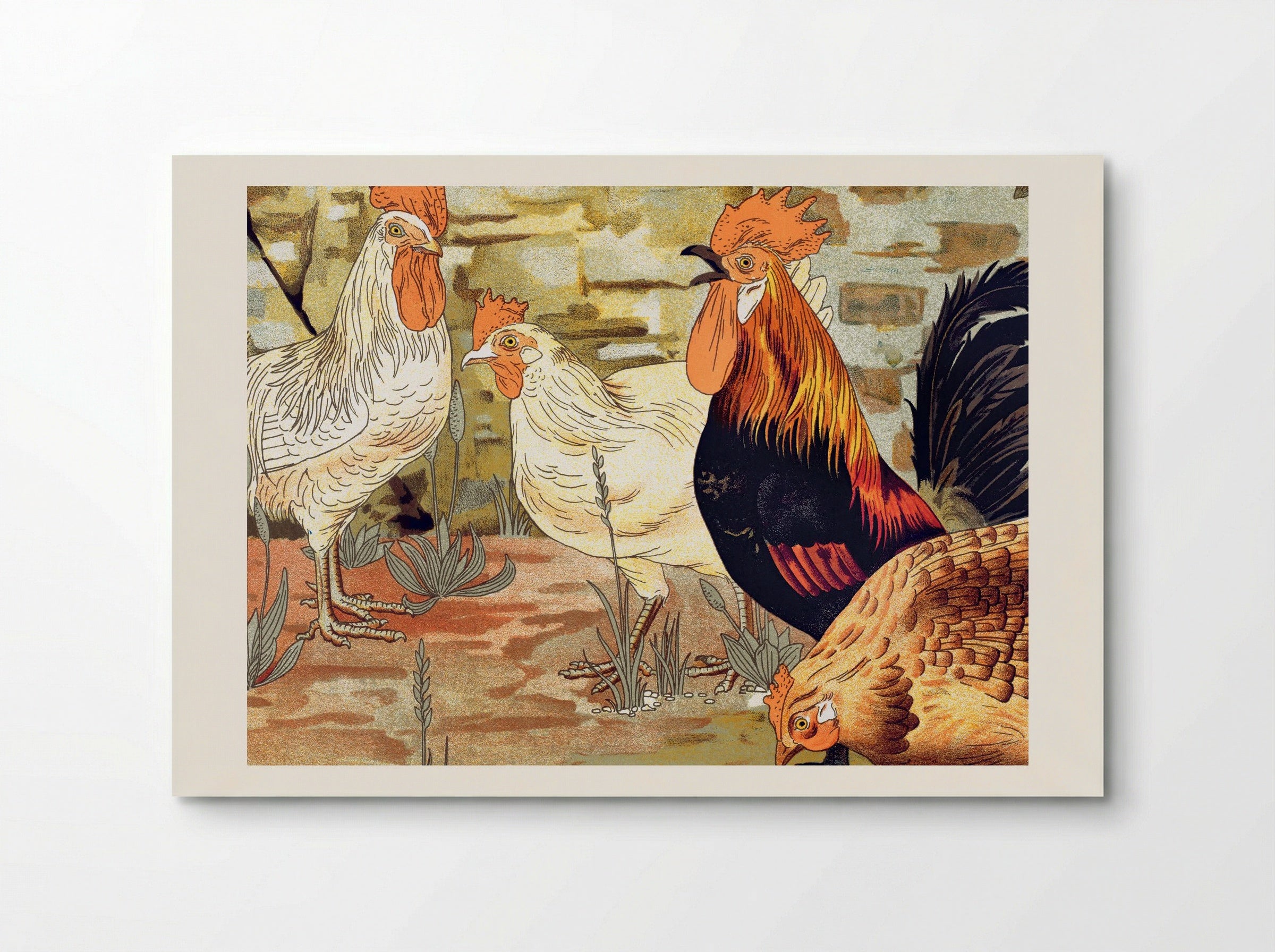 Coqs et Poules (From L'animal dans la décoration) - Maurice Pillard Verneuil - Poster
