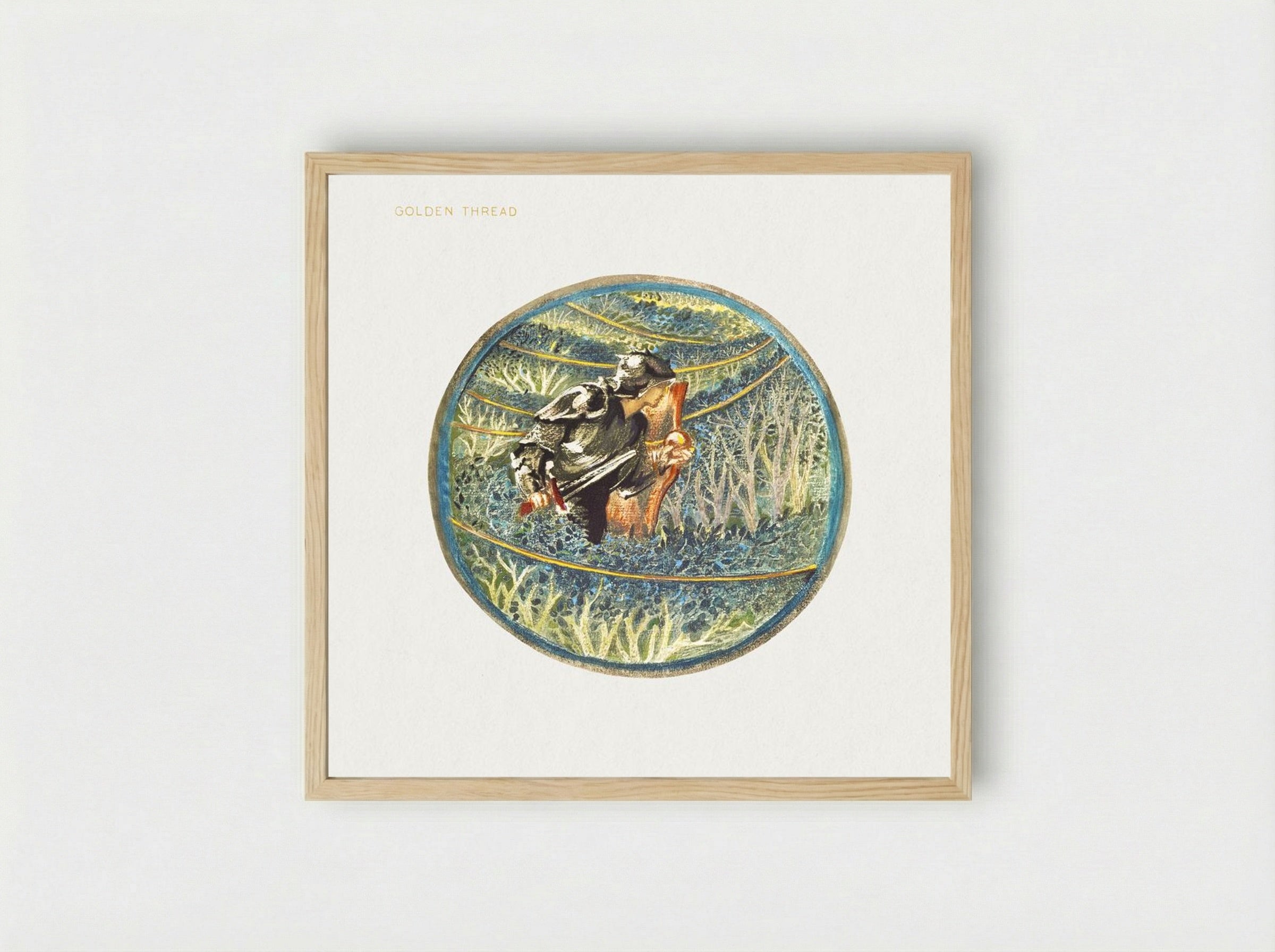 Golden Thread from The Flower Book - Edward Burne-Jones - Framed Print Wood