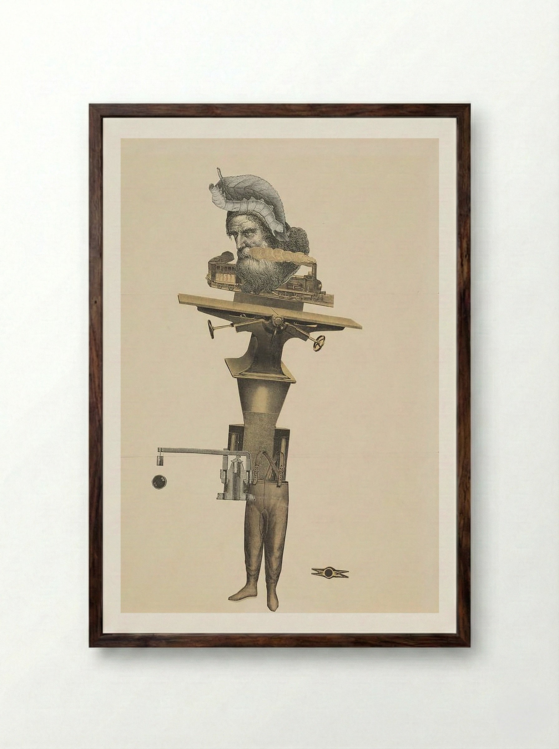 Exquisite Corpse - Fine Art Print - Framed Print Dark Wood