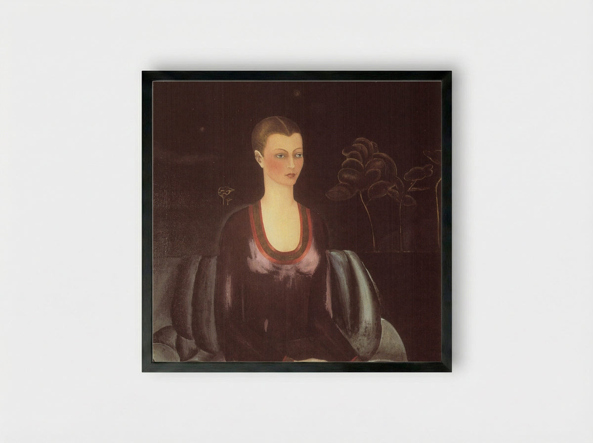 Portrait of Alicia Galant - Frida Kahlo - Framed Print Black