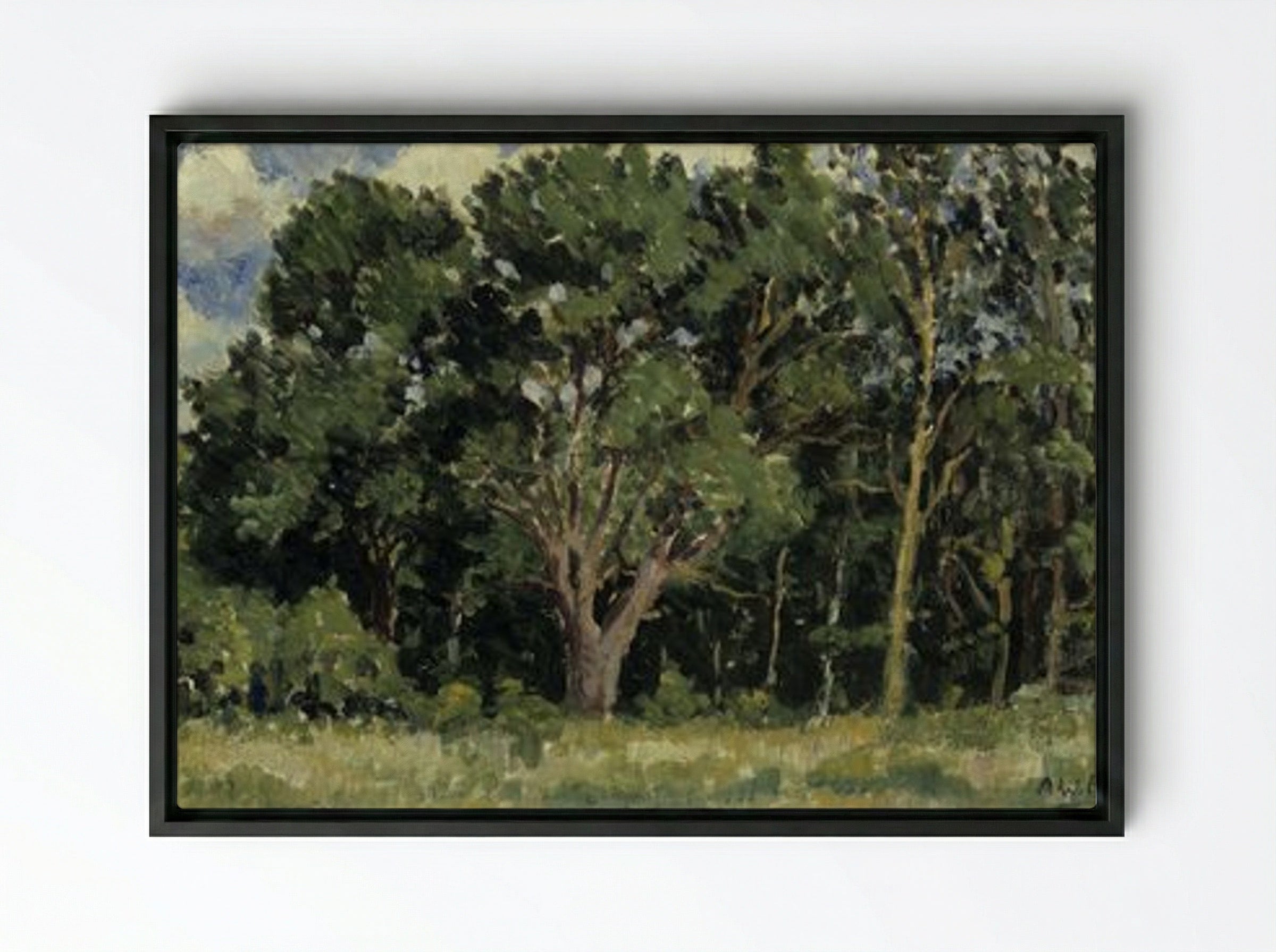 The Wood - Alfred William Finch - Framed Canvas Black