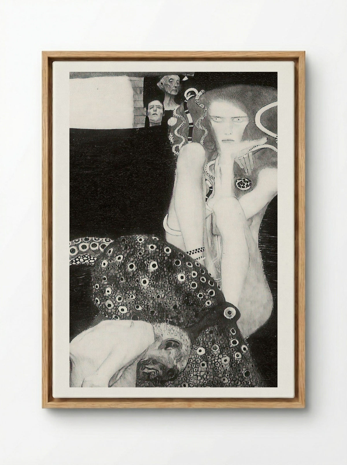 Jurisprudence - Gustav Klimt - Framed Canvas Wood
