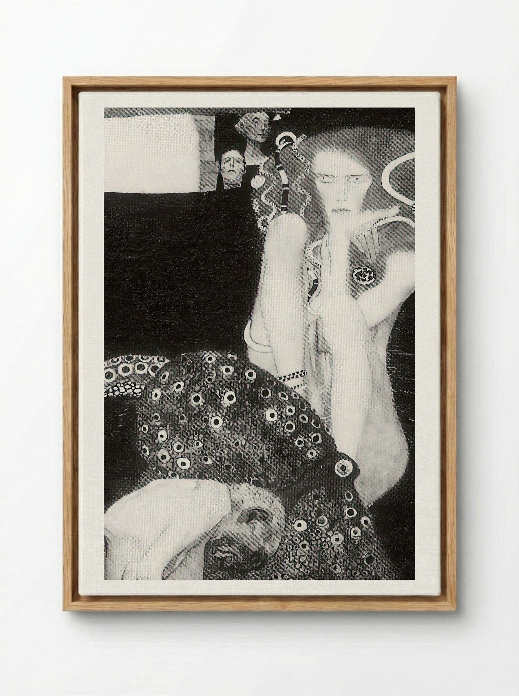 Jurisprudence - Gustav Klimt - Framed Canvas Wood
