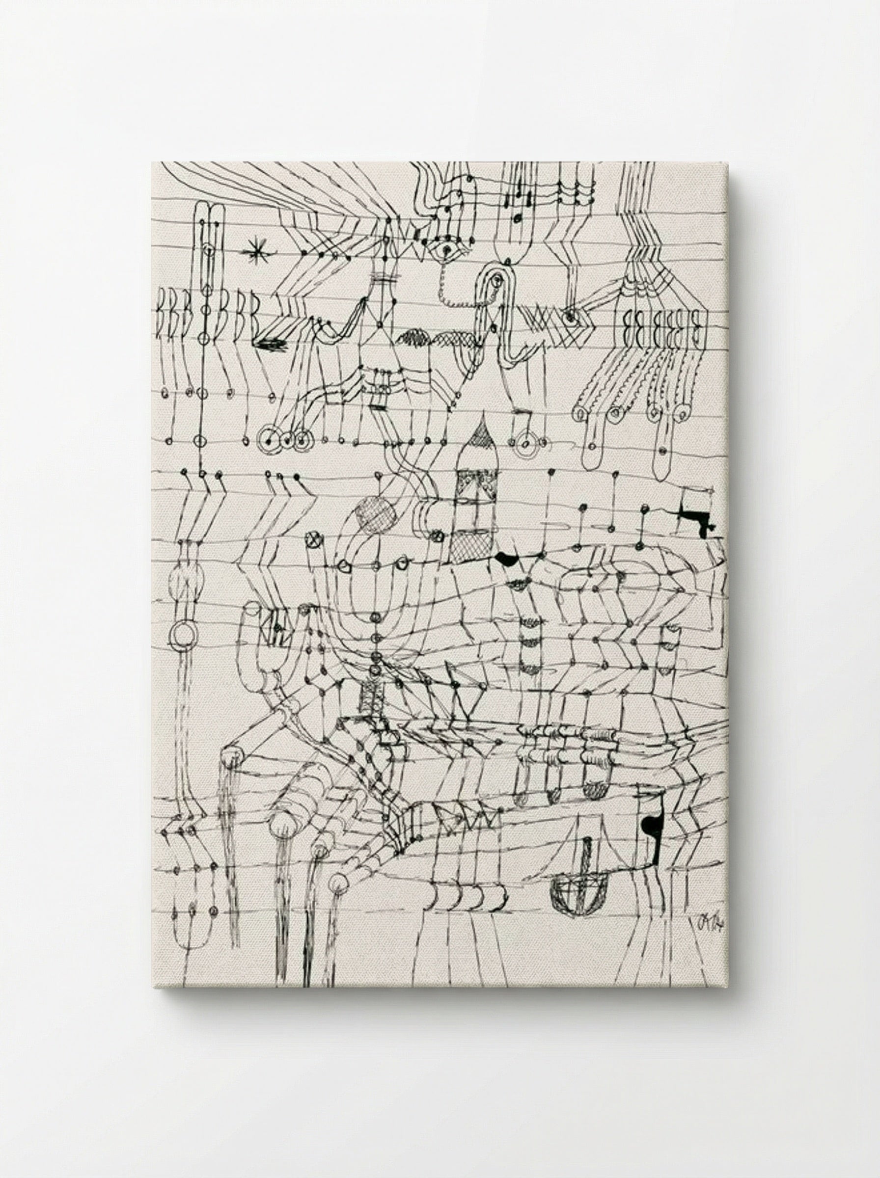 Drawing Knotted in the Manner of a Net - Paul Klee - Canvas