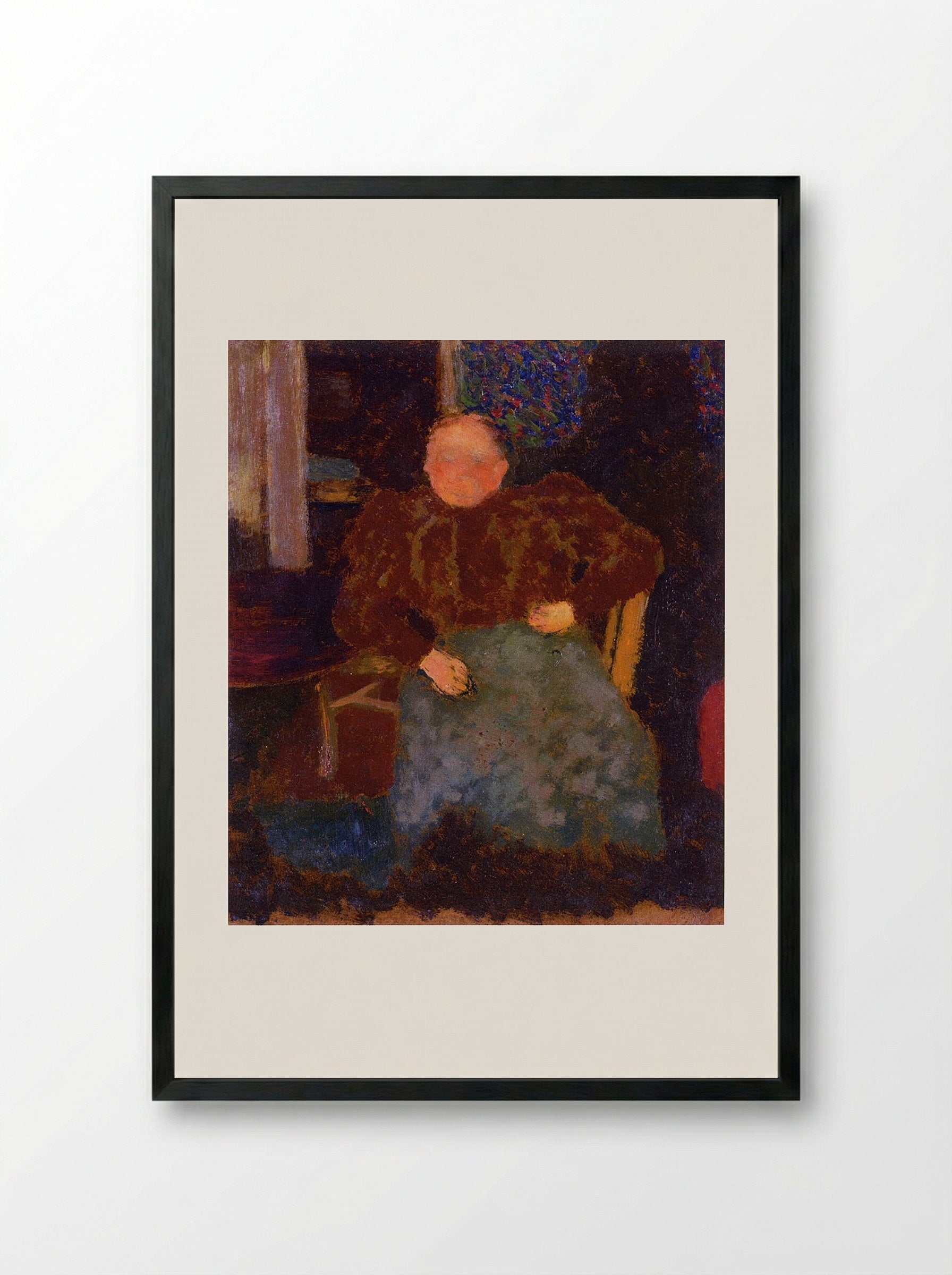 Madame Vuillard Seated - Édouard Vuillard - Framed Print Black