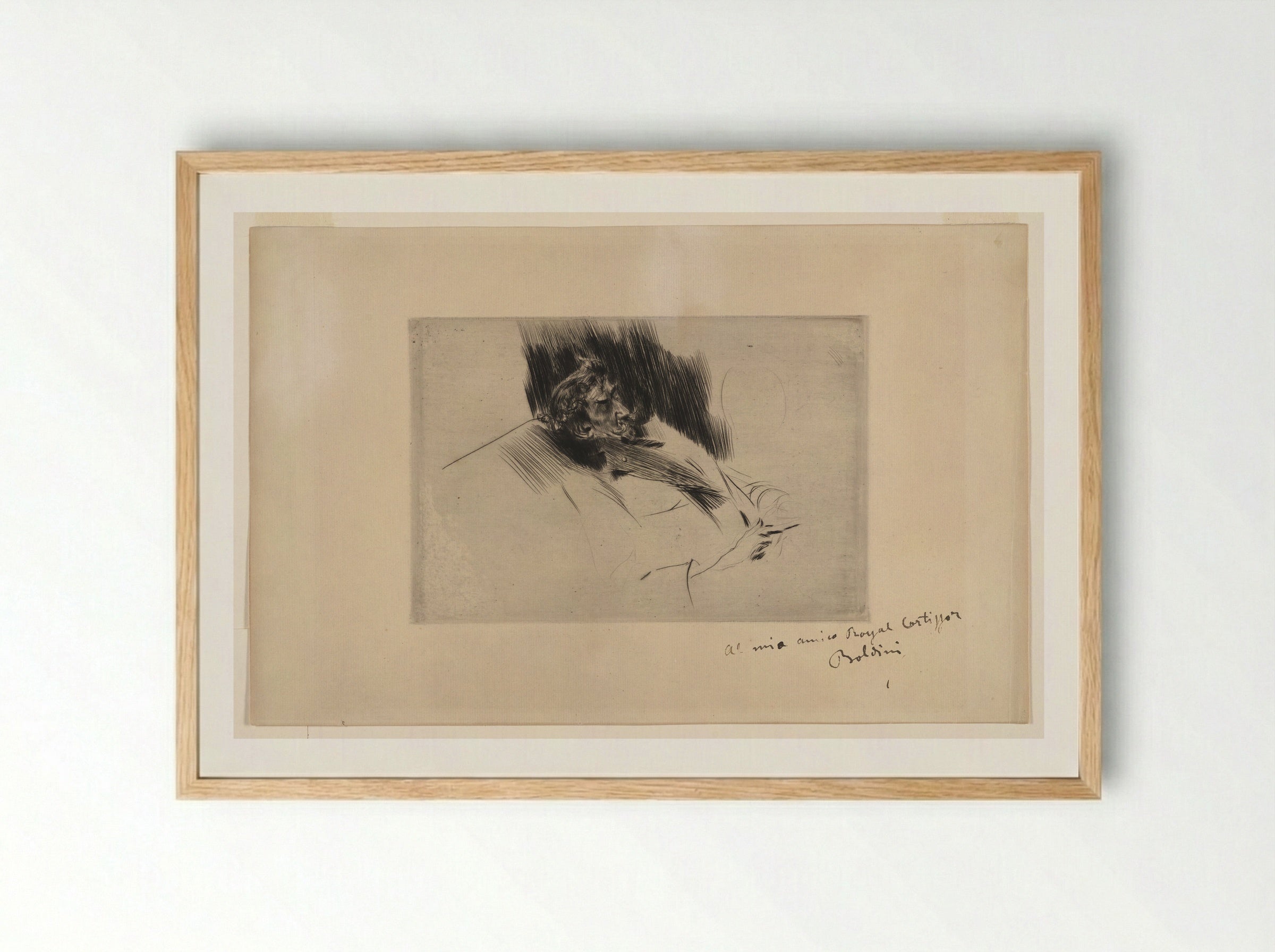 James A. McNeill Whistler, Asleep - Giovanni Boldini - Framed Print Wood