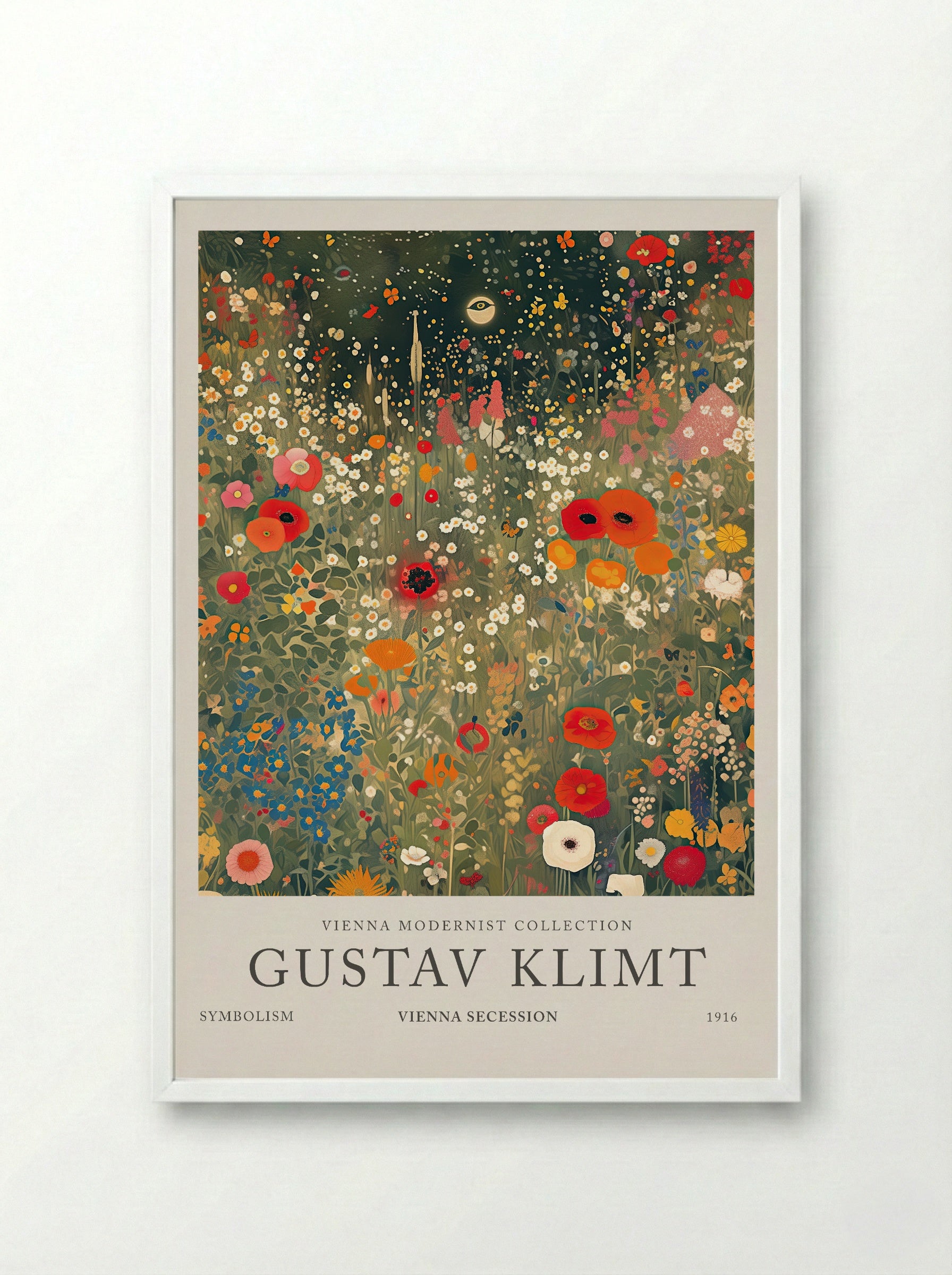 Crimson Field in Bloom – Gustav Klimt