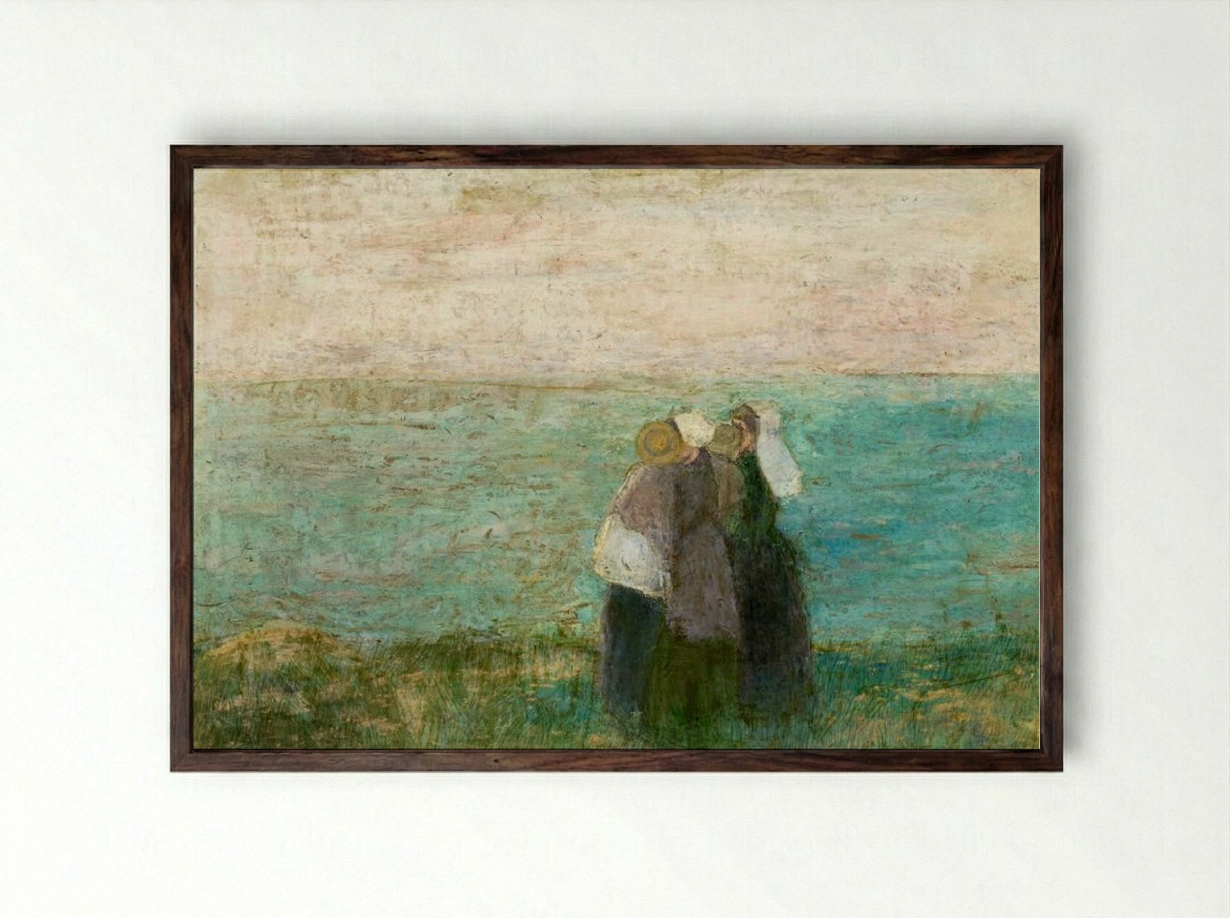 Women by the Sea - Jan Toorop - Framed Print Dark Wood