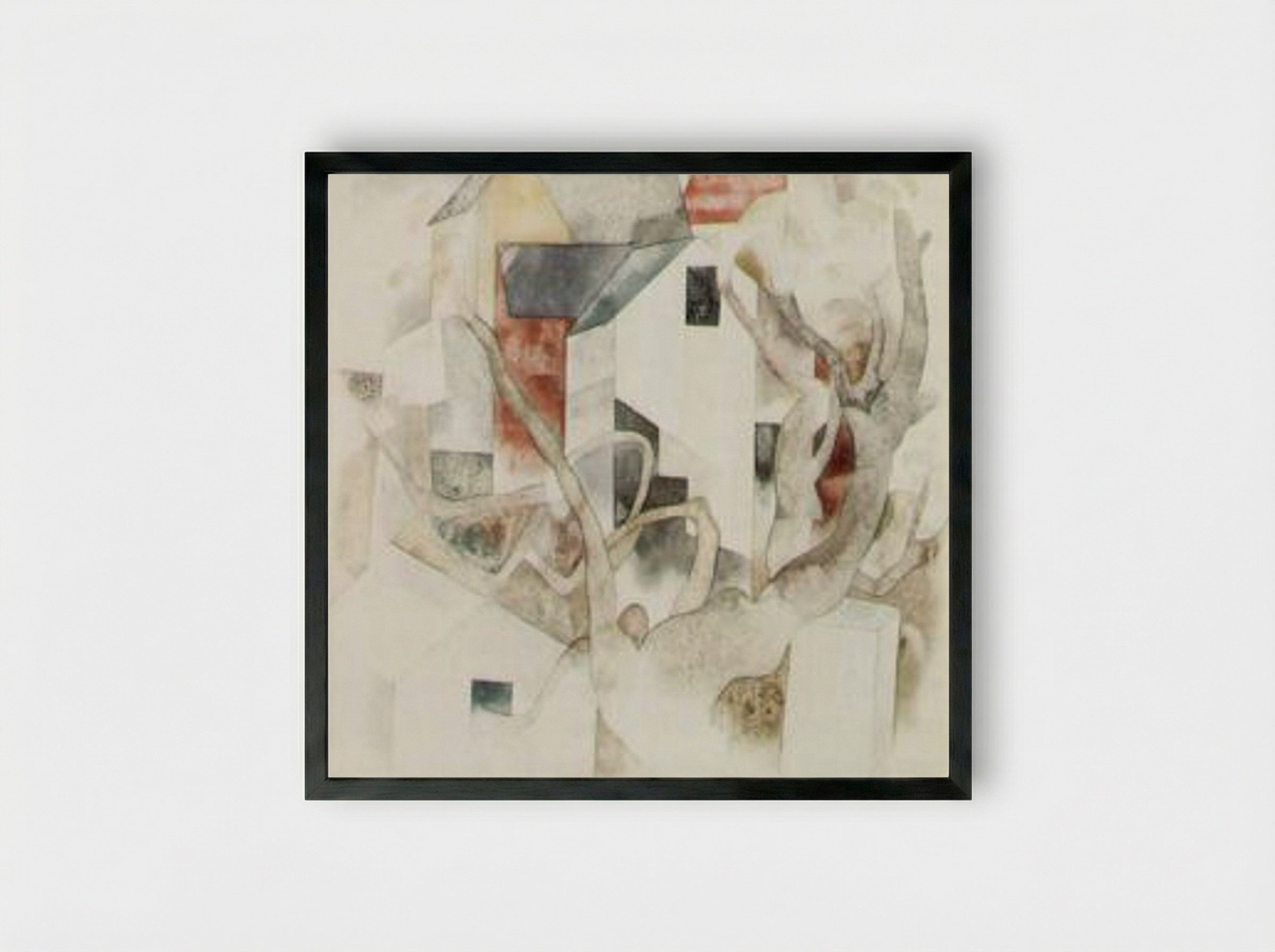 Trees and Barns, Bermuda - Charles Demuth - Framed Print Black