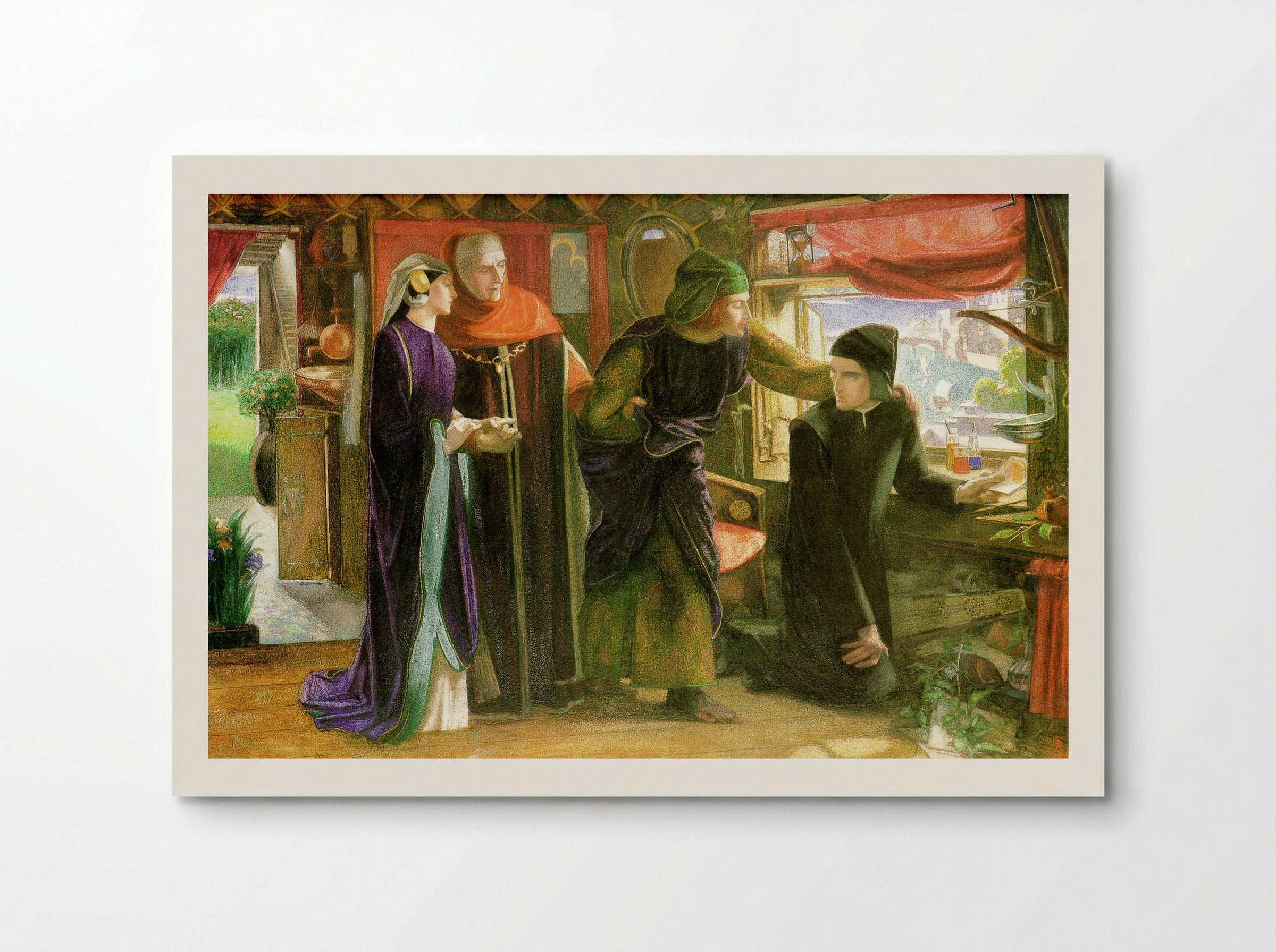 The First Anniversary of the Death of Beatrice - Dante Gabriel Rossetti - Poster