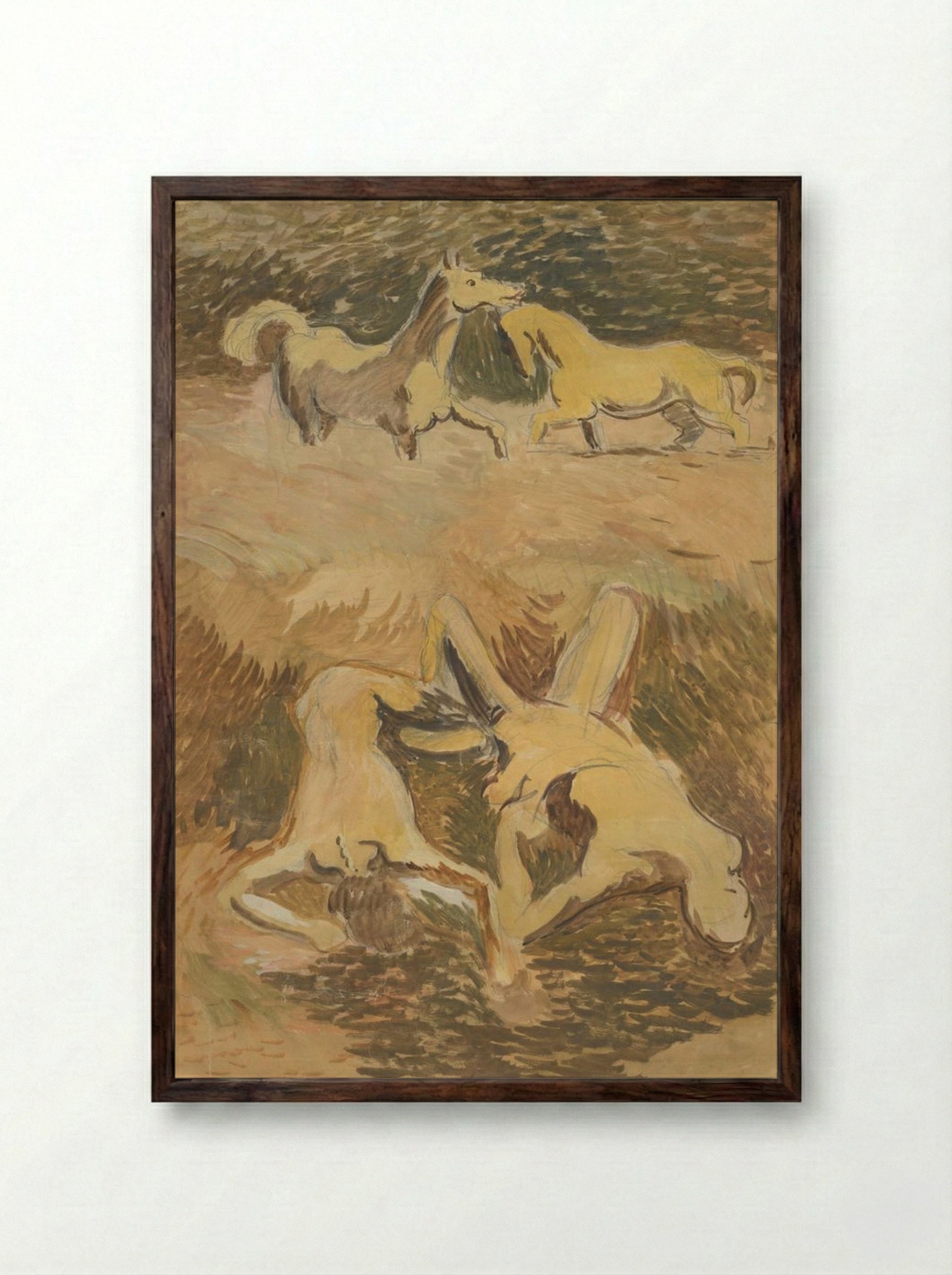 Flood - Cyprián Majerník - Framed Print Dark Wood